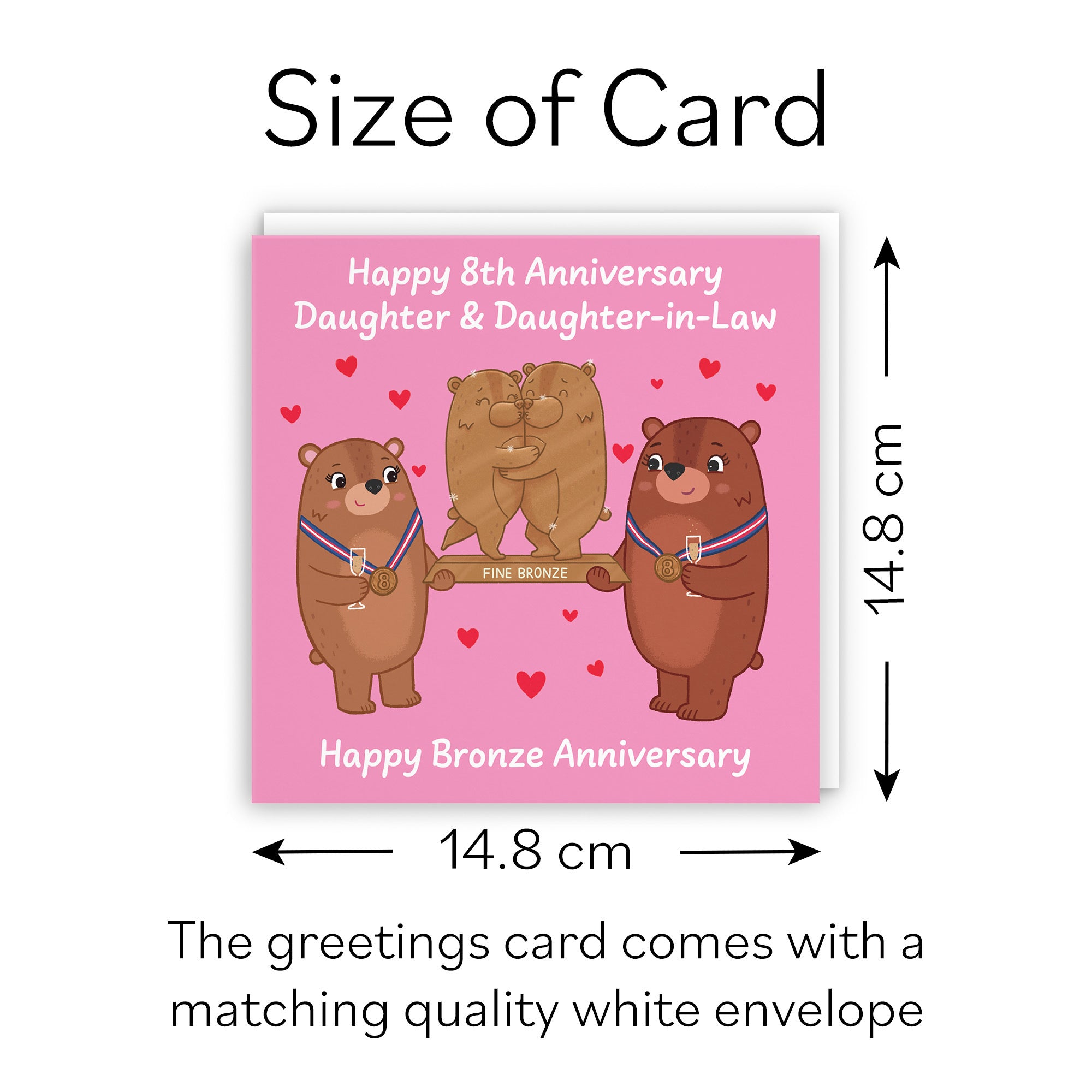 8th Daughter And Daughter In Law Anniversary Card Love Story - Default Title (B0DHW9B11M)