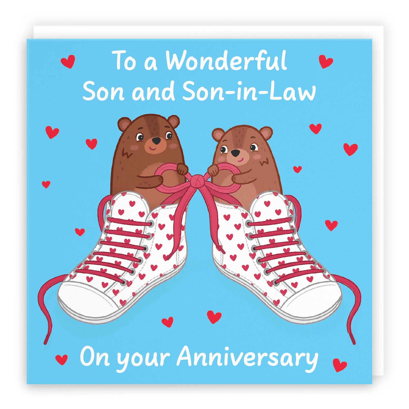 Son And Son In Law Anniversary Card Laces Love Story - Default Title (B0DHW9BDJZ)