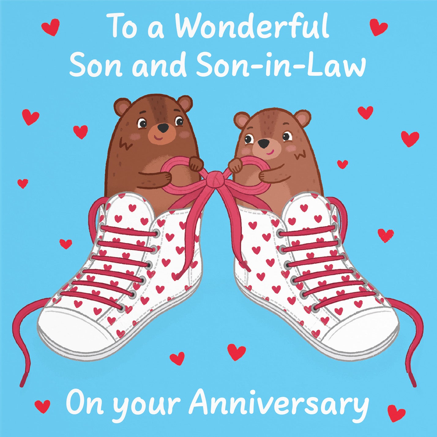 Son And Son In Law Anniversary Card Laces Love Story - Default Title (B0DHW9BDJZ)