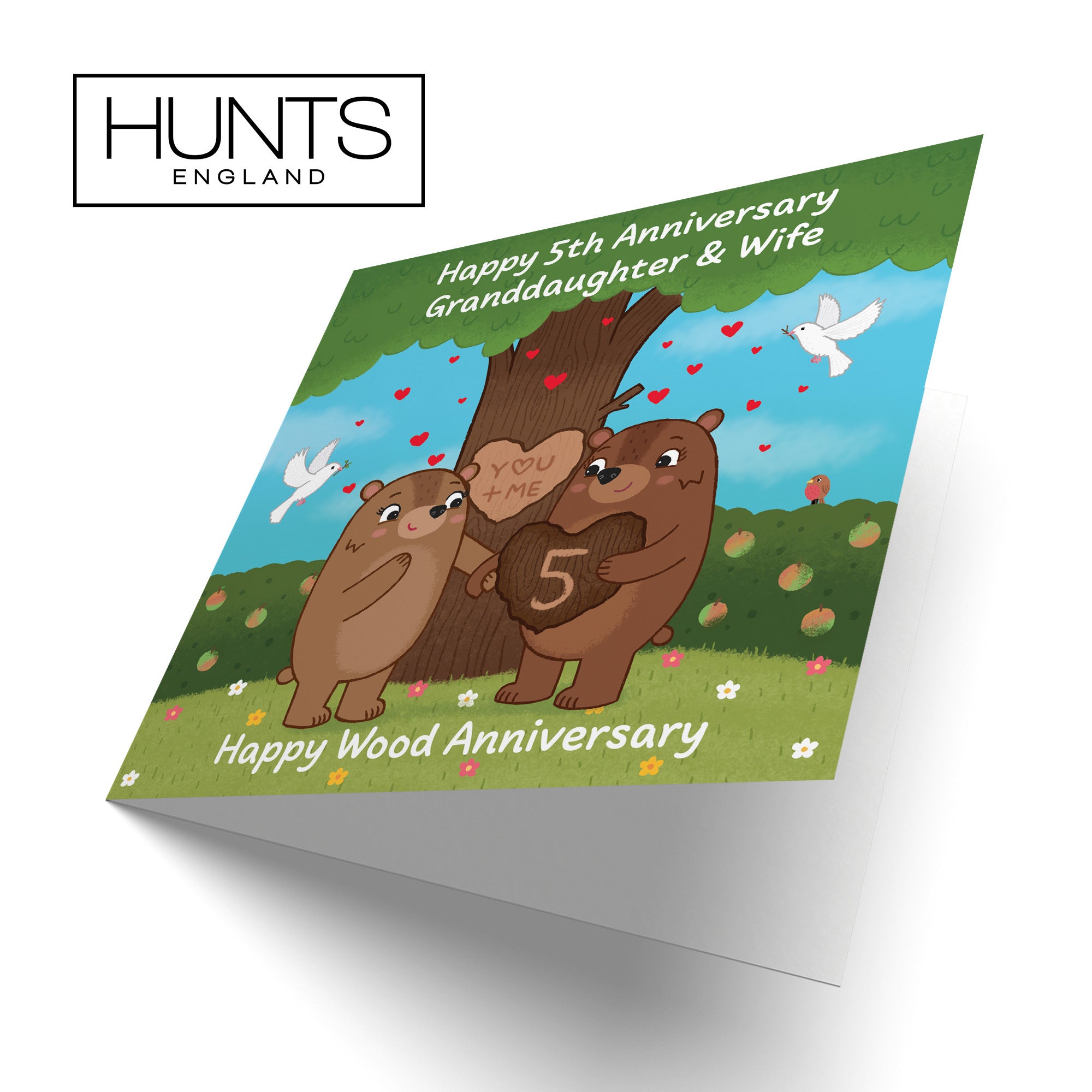 5th Granddaughter And Wife Anniversary Card Love Story - Default Title (B0DHW9BNKF)