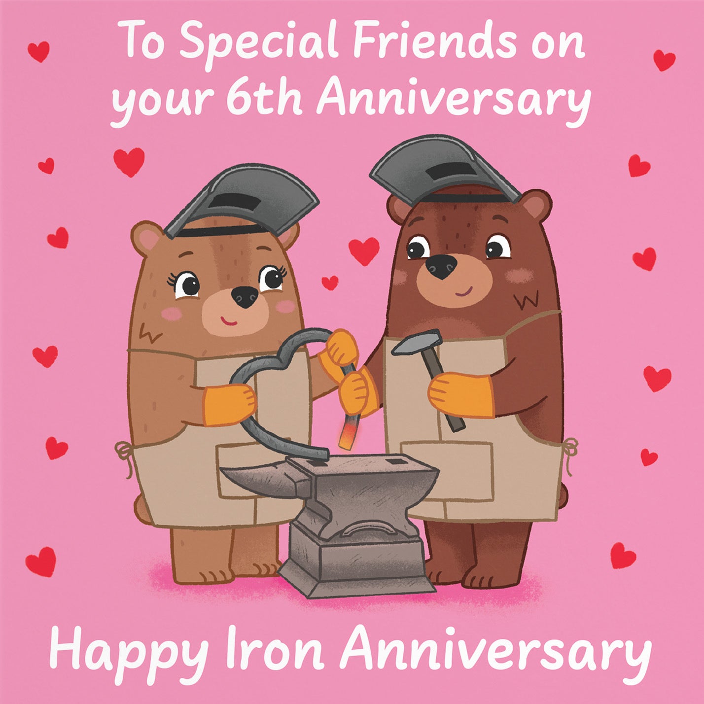 6th Special Friends Anniversary Card Love Story - Default Title (B0DHW9BZPT)