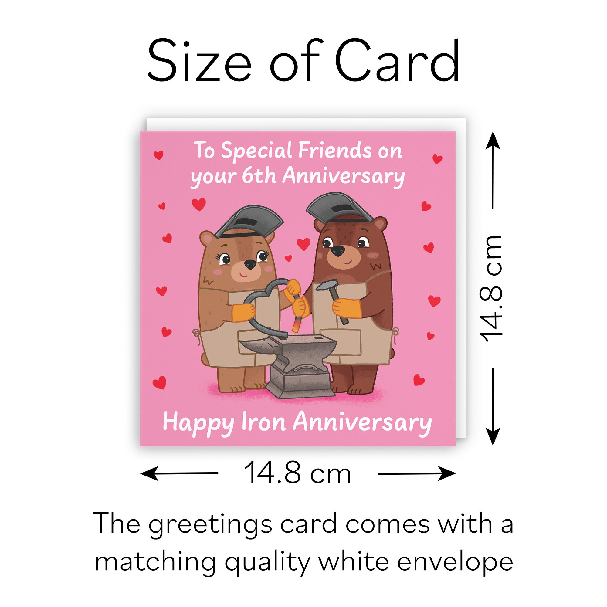 6th Special Friends Anniversary Card Love Story - Default Title (B0DHW9BZPT)