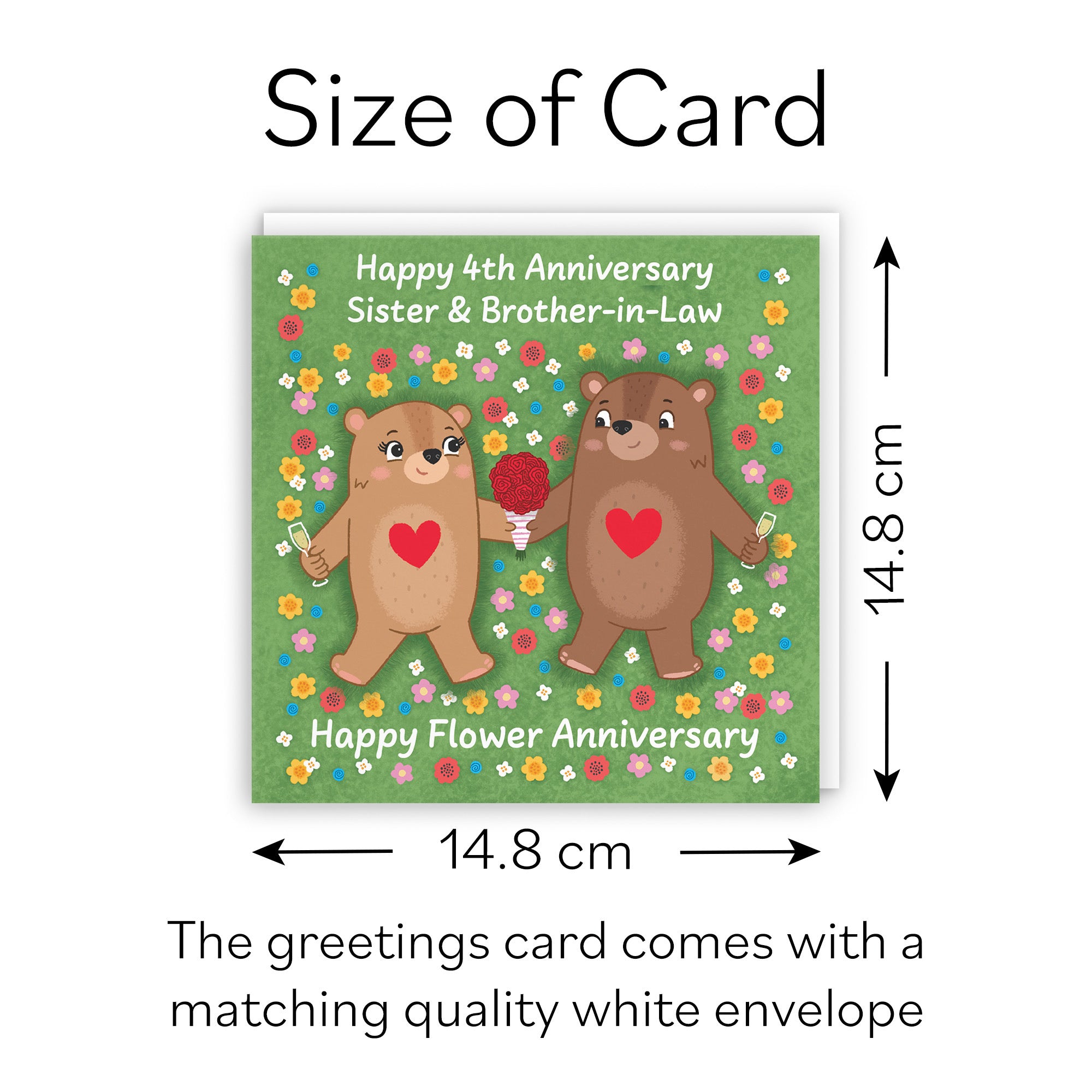 4th Sister And Brother In Law Anniversary Card Love Story - Default Title (B0DHW9DZBZ)