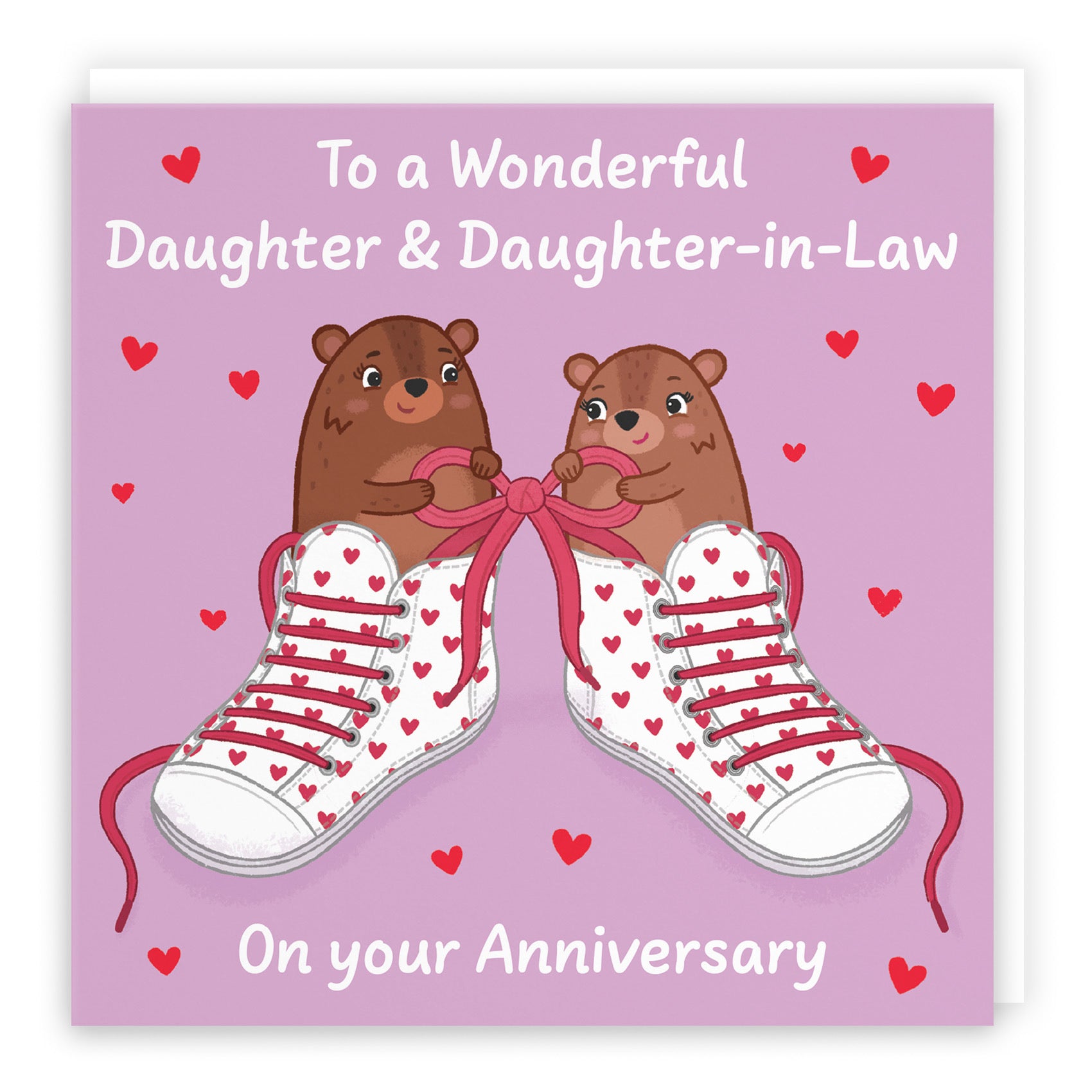 Daughter And Daughter In Law Anniversary Card Laces Love Story - Default Title (B0DHW9F4V2)