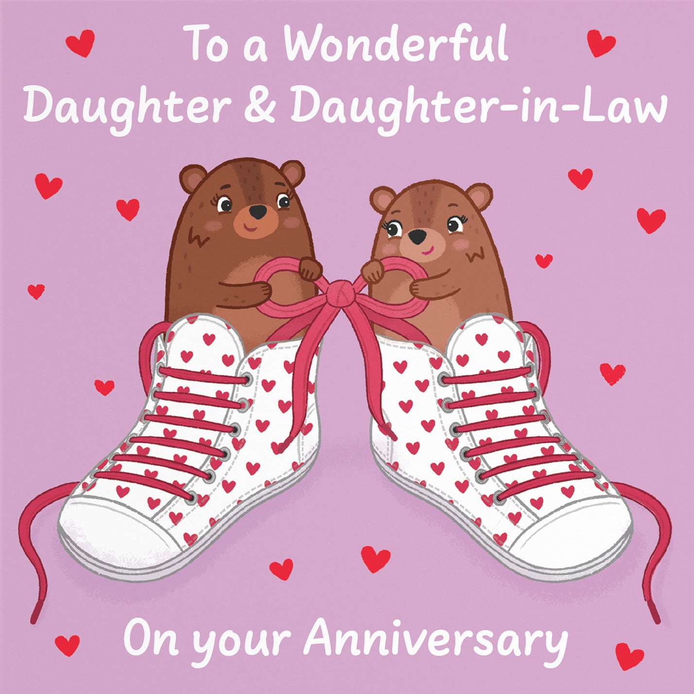 Daughter And Daughter In Law Anniversary Card Laces Love Story - Default Title (B0DHW9F4V2)