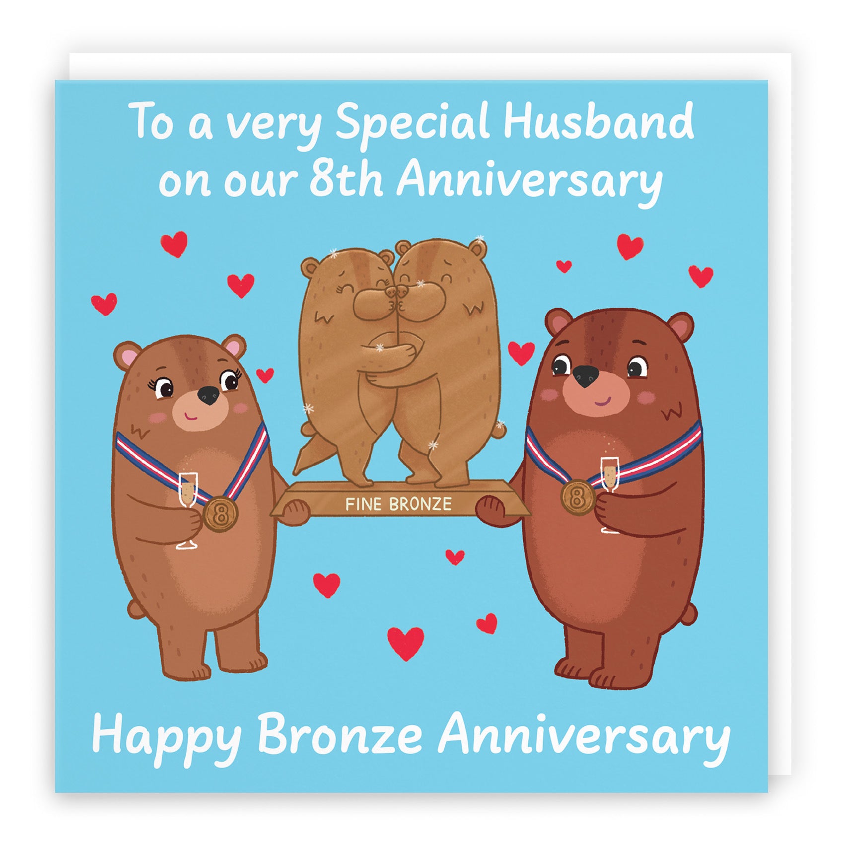 8th Husband Anniversary Card Love Story - Default Title (B0DHW9F6R9)