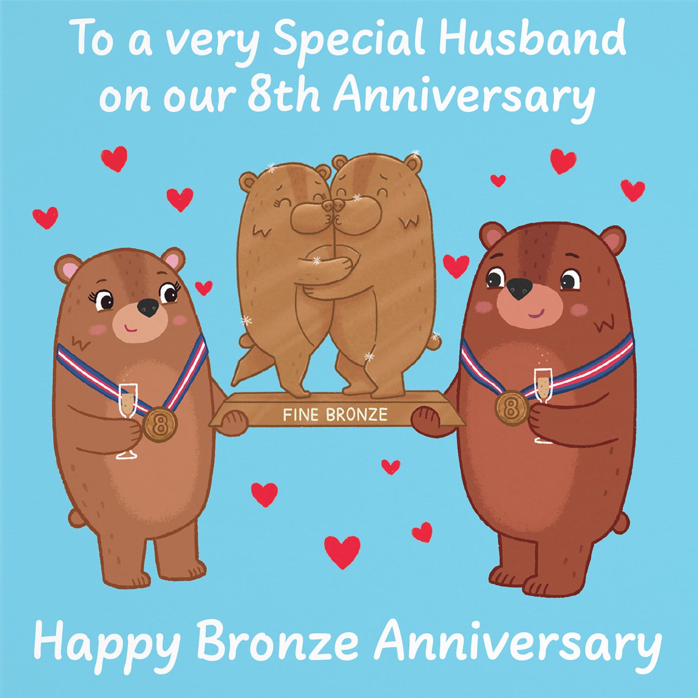 8th Husband Anniversary Card Love Story - Default Title (B0DHW9F6R9)