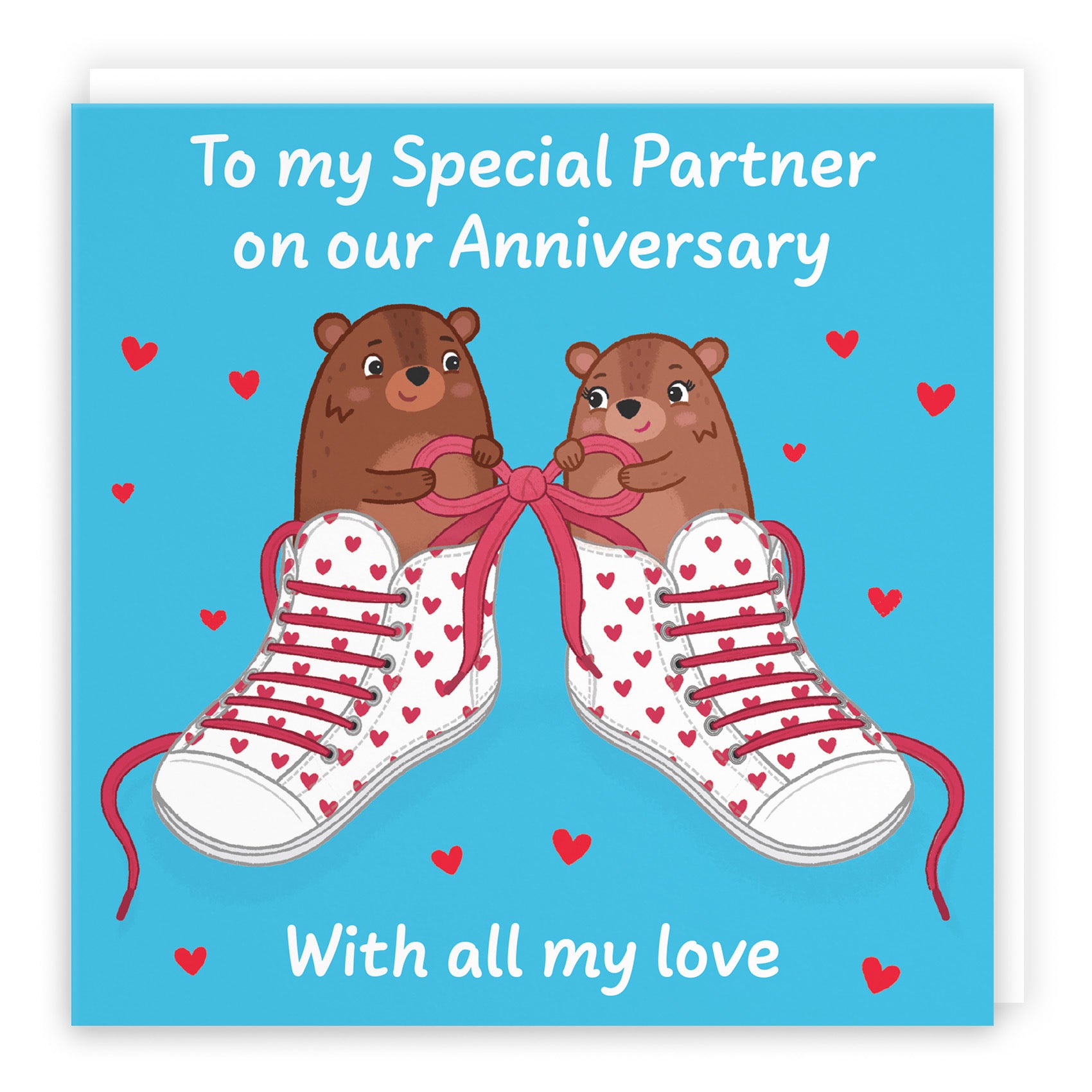 Partner Anniversary Card Laces Love Story - Default Title (B0DHW9F79L)