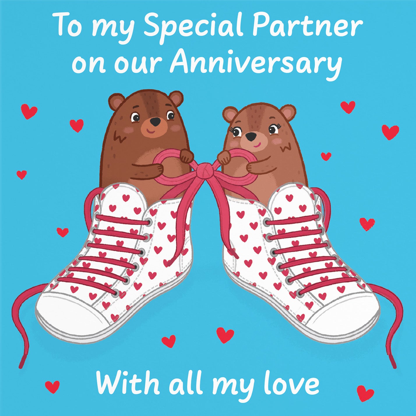 Partner Anniversary Card Laces Love Story - Default Title (B0DHW9F79L)