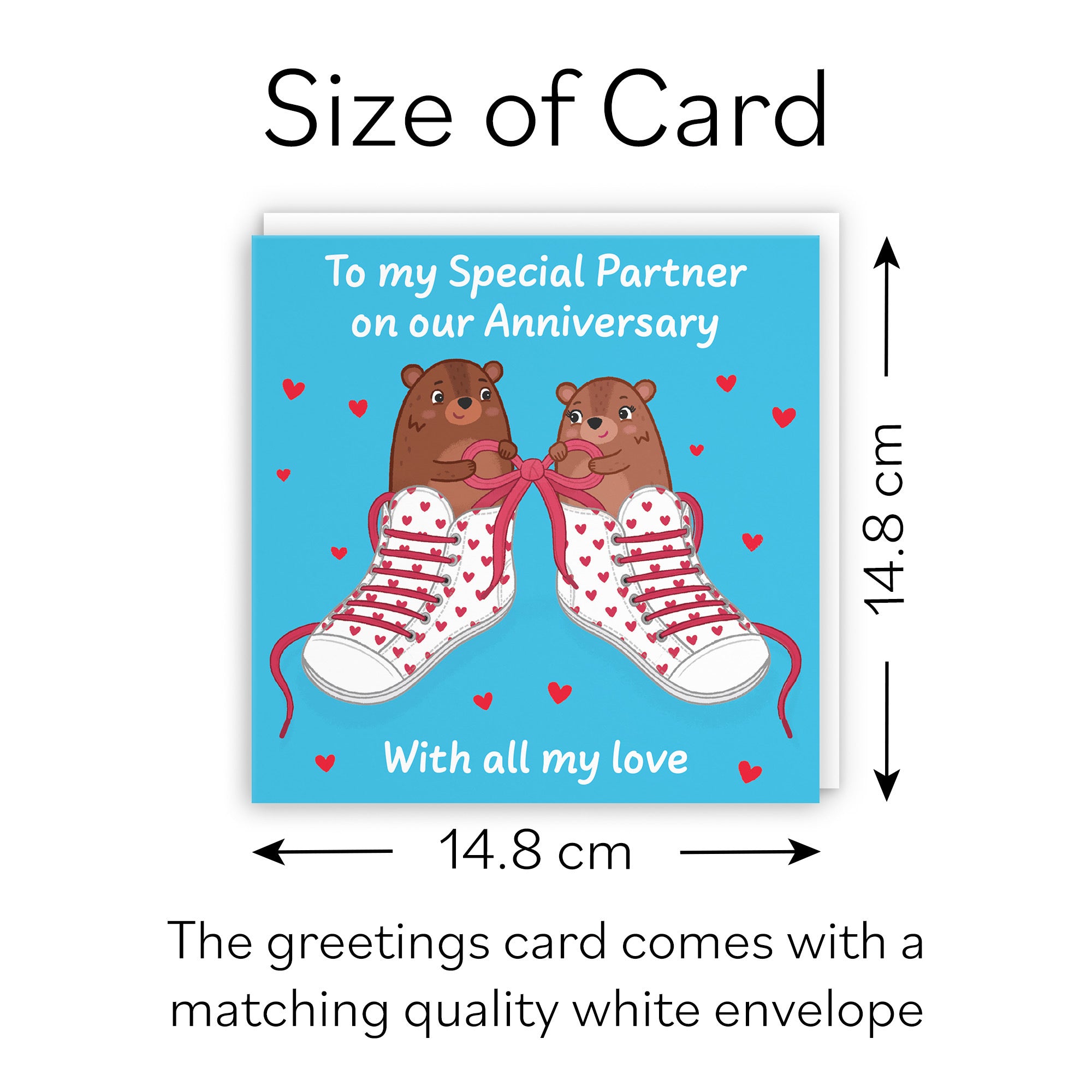 Partner Anniversary Card Laces Love Story - Default Title (B0DHW9F79L)