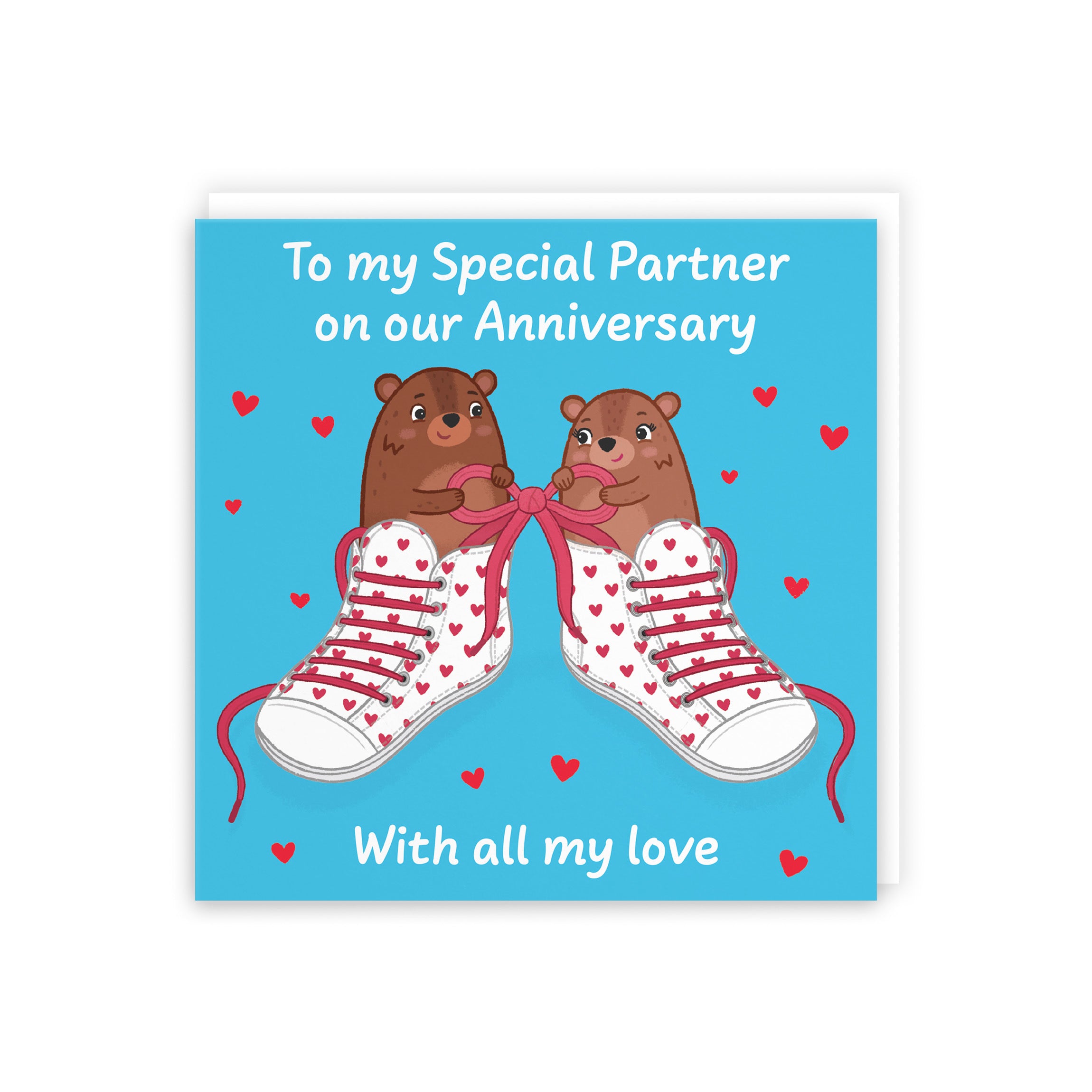 Partner Anniversary Card Laces Love Story - Default Title (B0DHW9F79L)