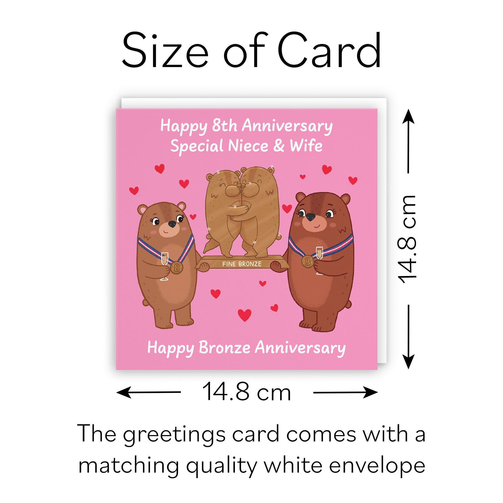 8th Niece And Wife Anniversary Card Love Story - Default Title (B0DHW9FF18)