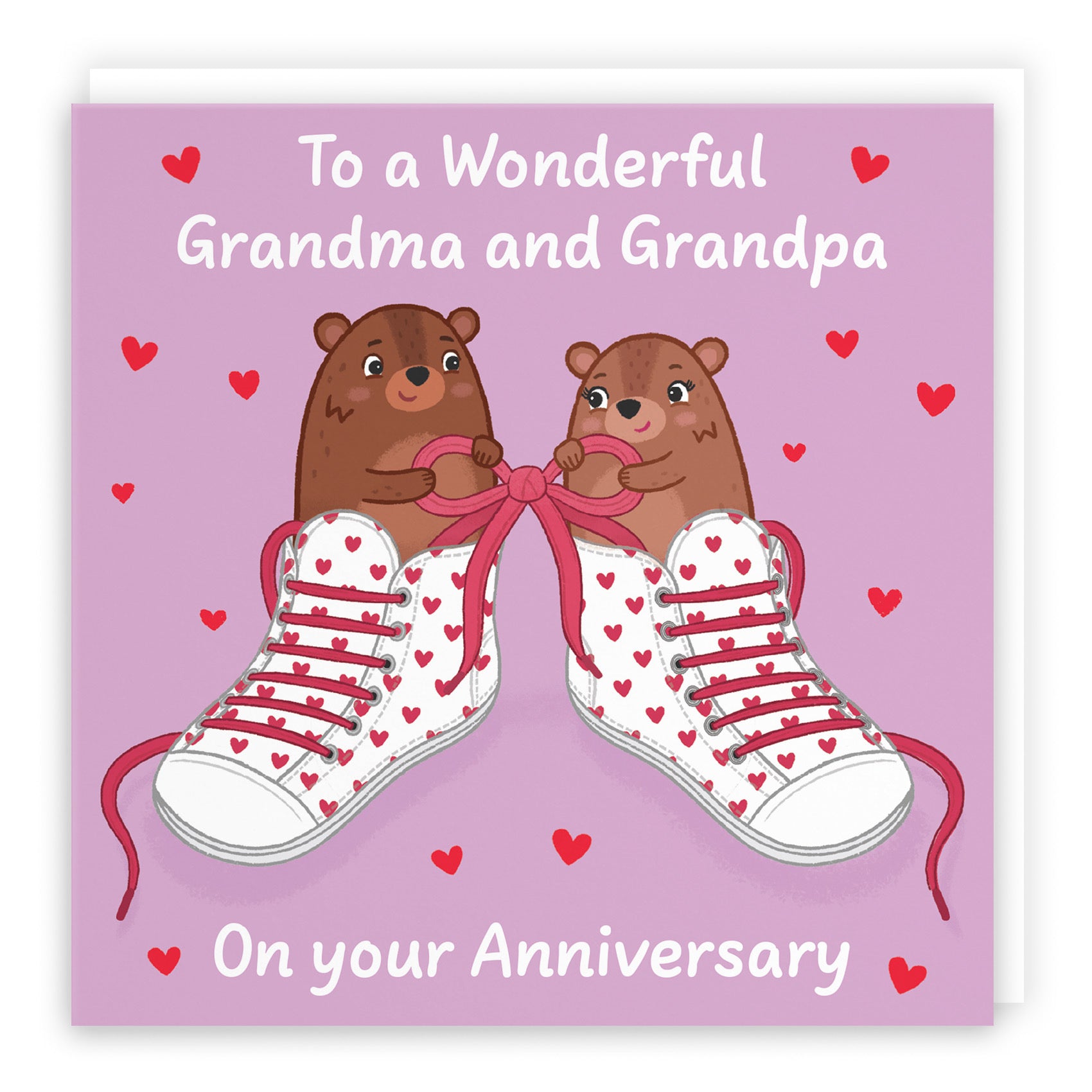 Grandma And Grandpa Anniversary Card Laces Love Story - Default Title (B0DHW9FGNZ)