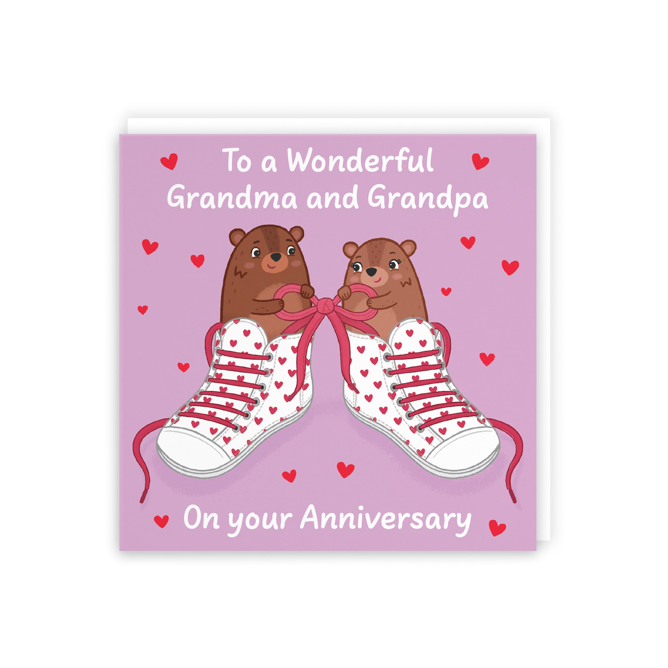 Grandma And Grandpa Anniversary Card Laces Love Story - Default Title (B0DHW9FGNZ)