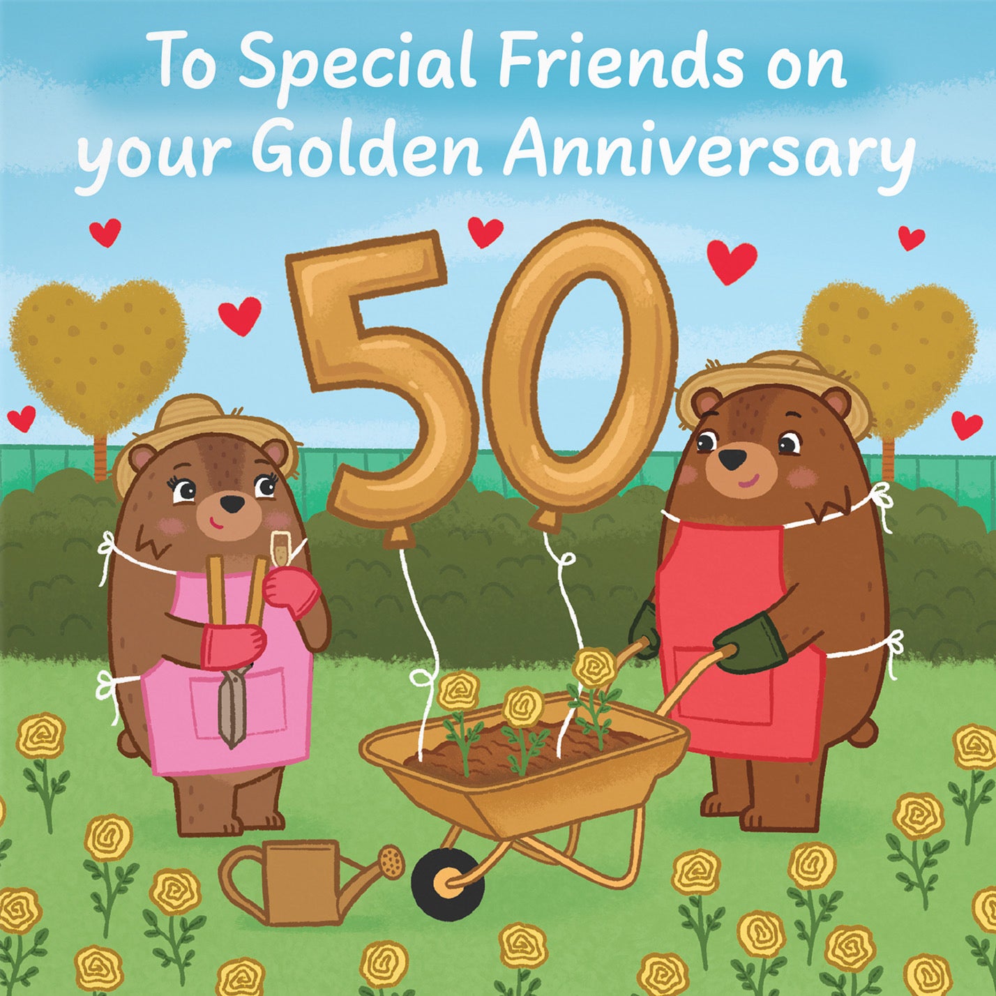 50th Special Friends Anniversary Card Love Story - Default Title (B0DHW9FQQH)