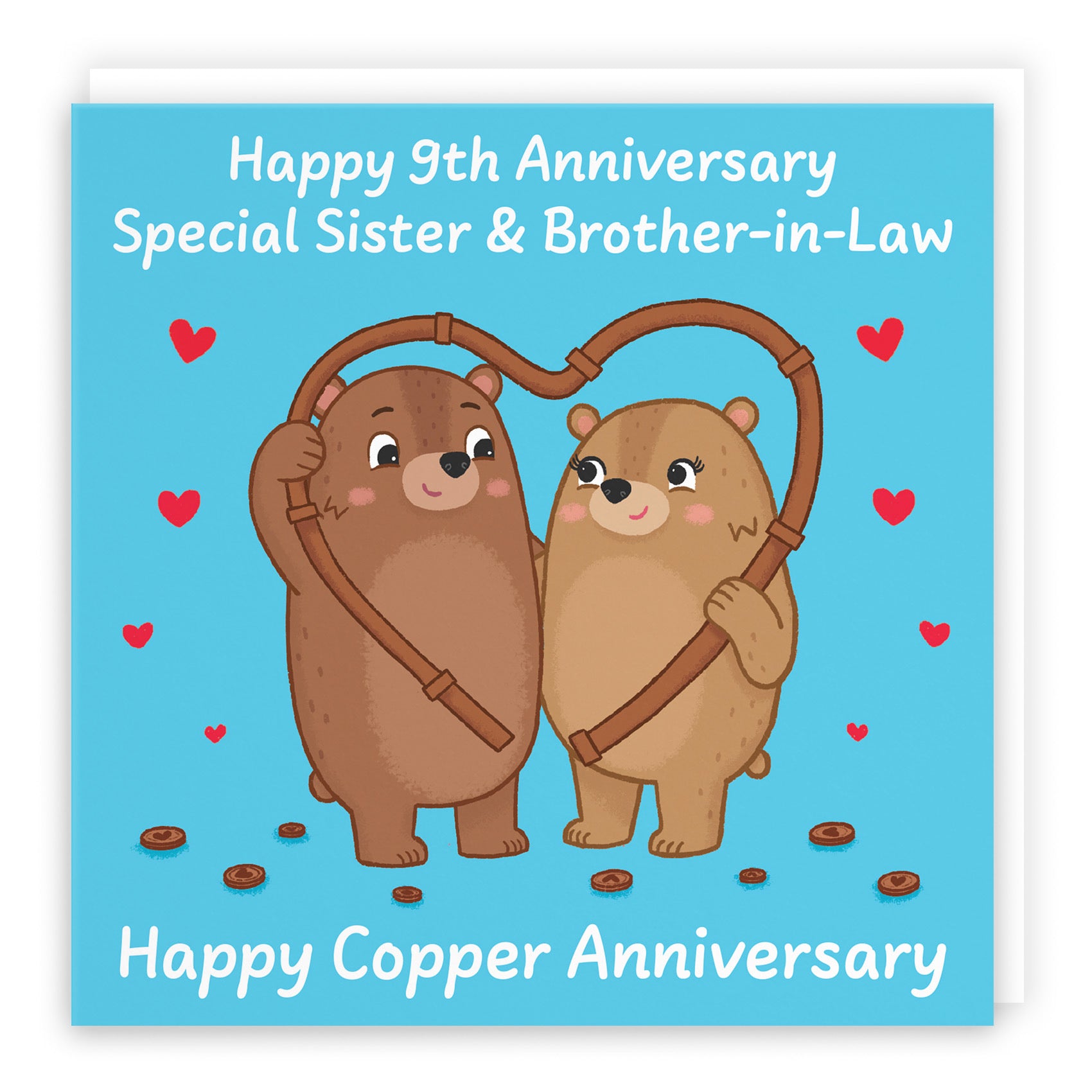 9th Sister And Brother In Law Anniversary Card Love Story - Default Title (B0DHW9GPM8)