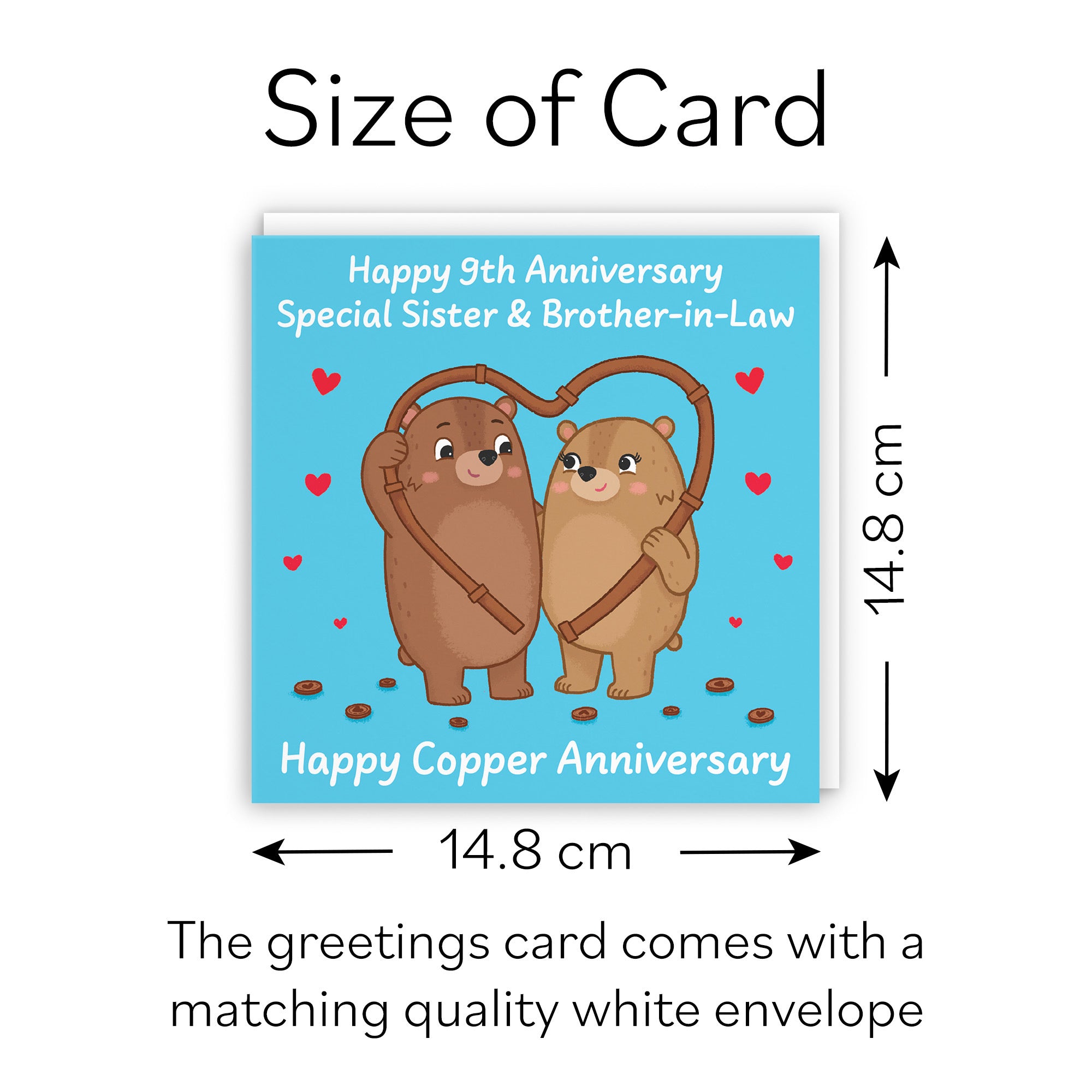 9th Sister And Brother In Law Anniversary Card Love Story - Default Title (B0DHW9GPM8)