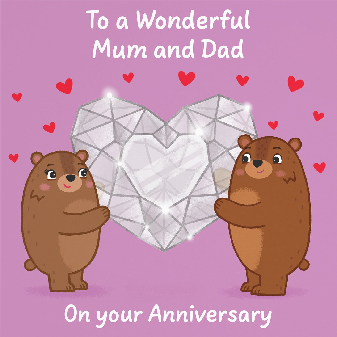 Mum And Dad Anniversary Card Sparkling Love Story - Default Title (B0DHW9H3HW)