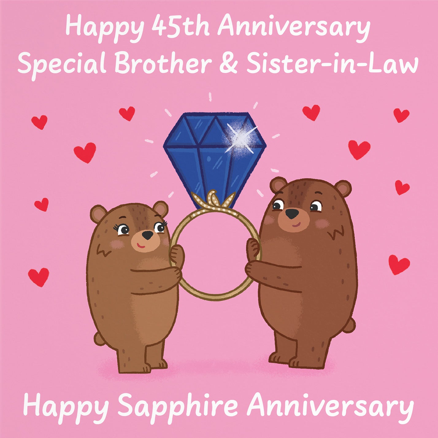 45th Brother And Sister In Law Anniversary Card Love Story - Default Title (B0DHW9HBK1)