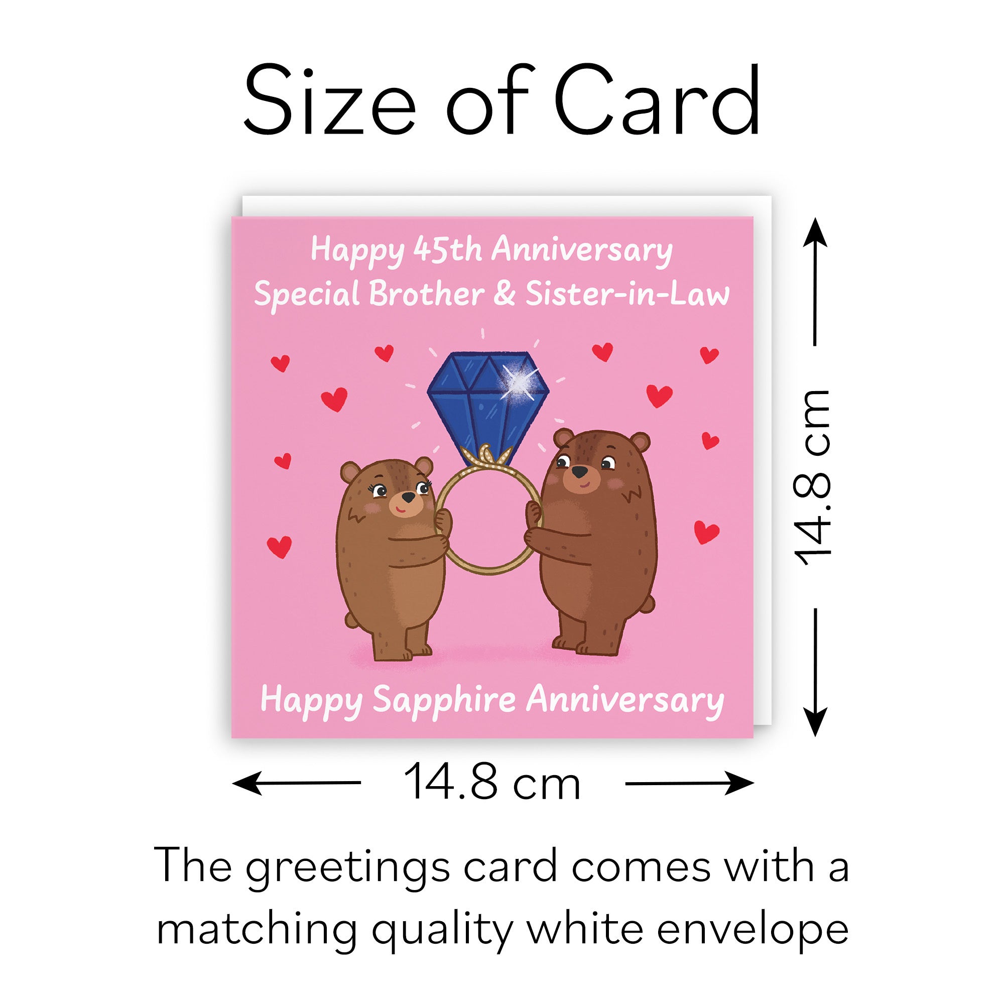 45th Brother And Sister In Law Anniversary Card Love Story - Default Title (B0DHW9HBK1)