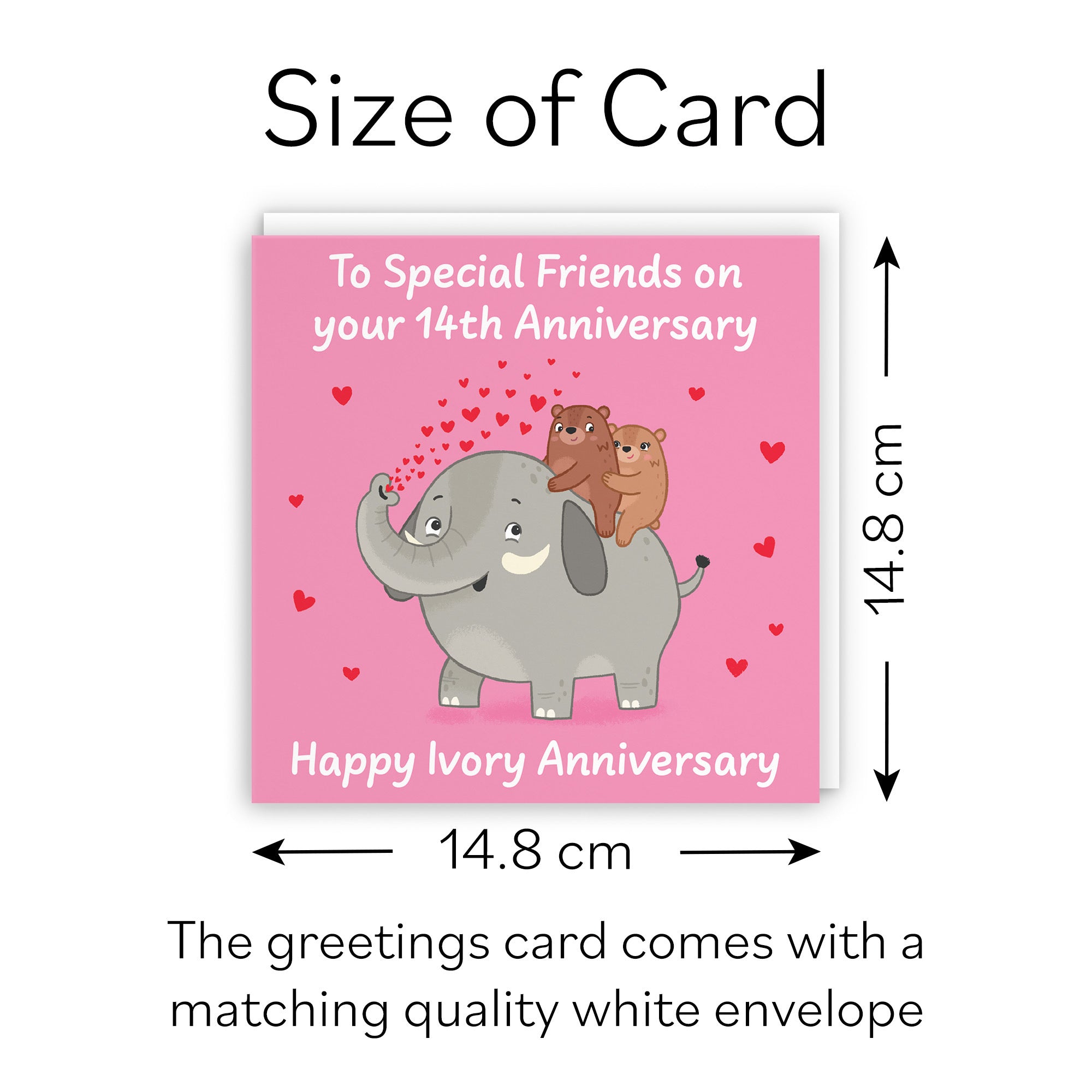 14th Special Friends Anniversary Card Love Story - Default Title (B0DHW9JHVC)