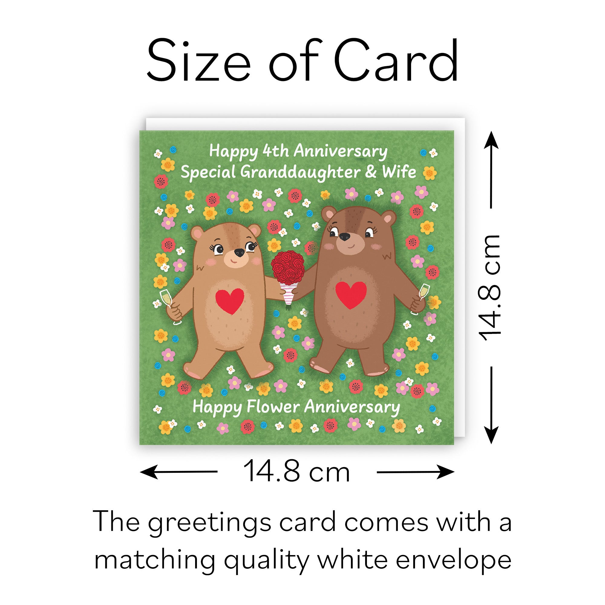 4th Granddaughter And Wife Anniversary Card Love Story - Default Title (B0DHW9JLSX)