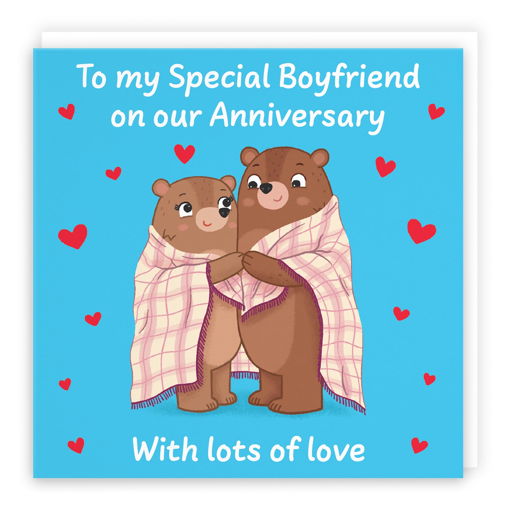 Boyfriend Anniversary Card Snuggly Bears Love Story - Default Title (B0DHW9JPQW)