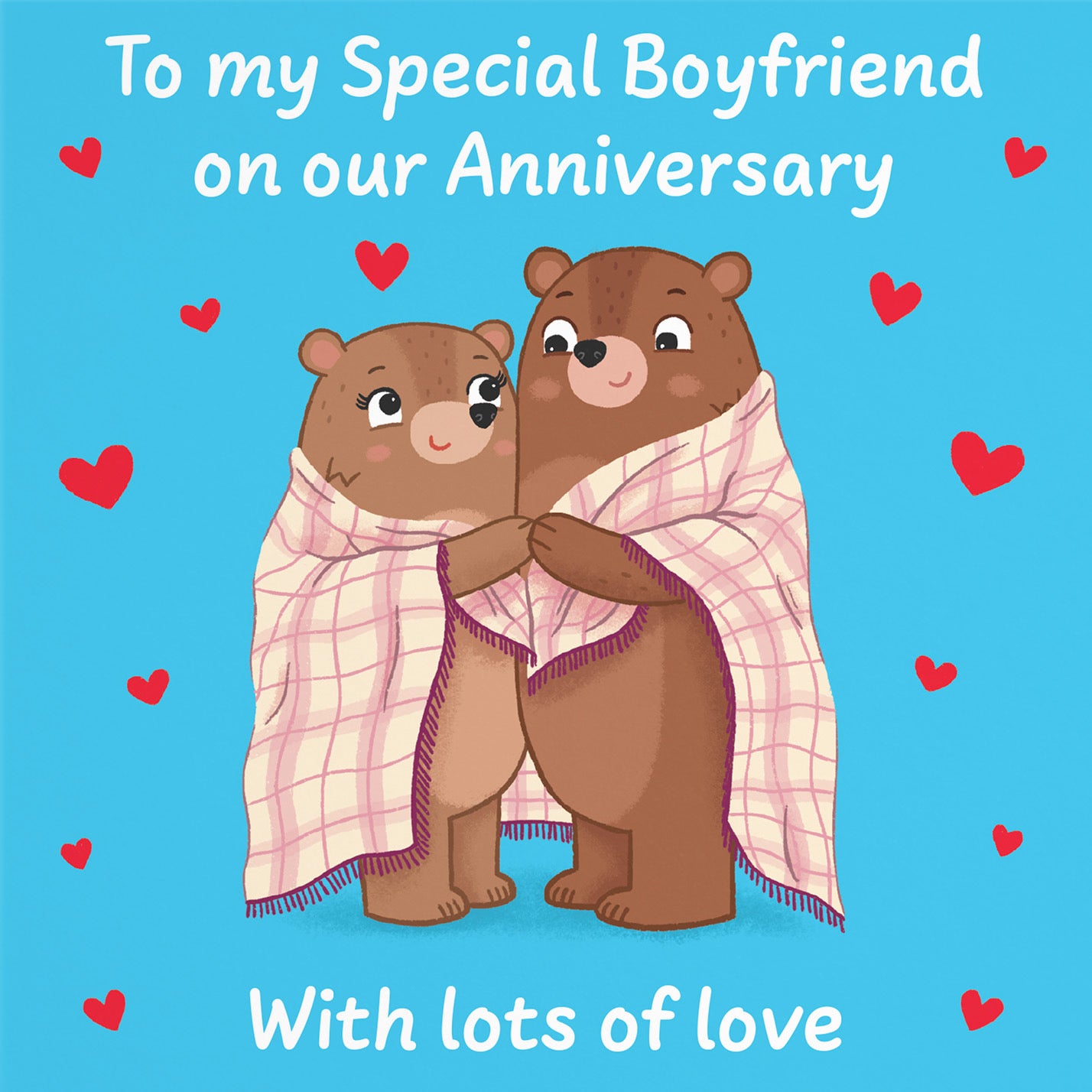 Boyfriend Anniversary Card Snuggly Bears Love Story - Default Title (B0DHW9JPQW)