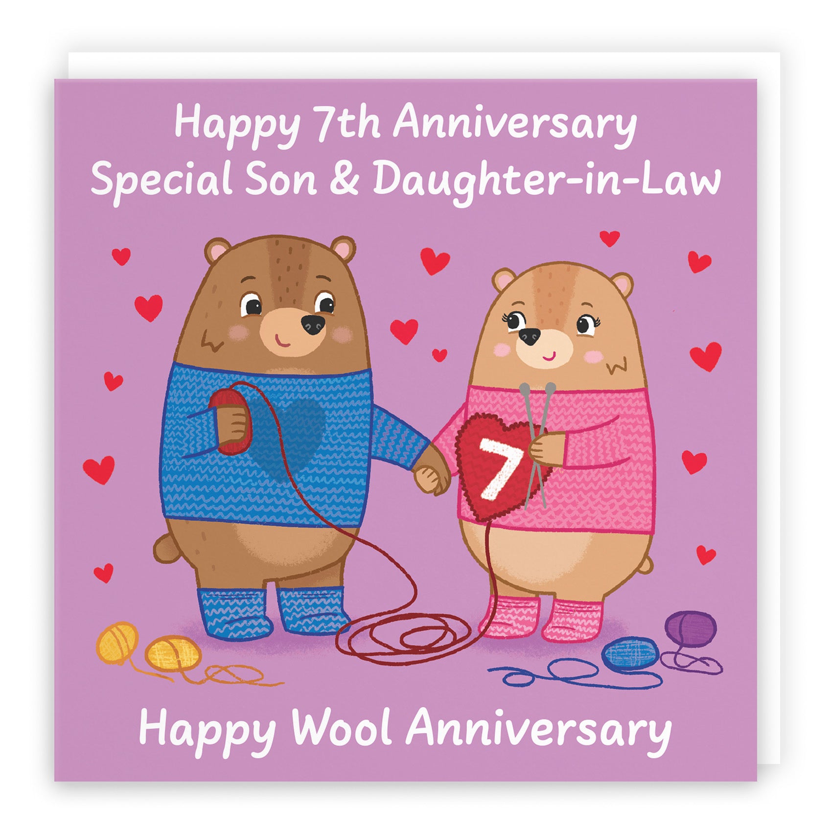 7th Son And Daughter In Law Anniversary Card Love Story - Default Title (B0DHW9L8TQ)