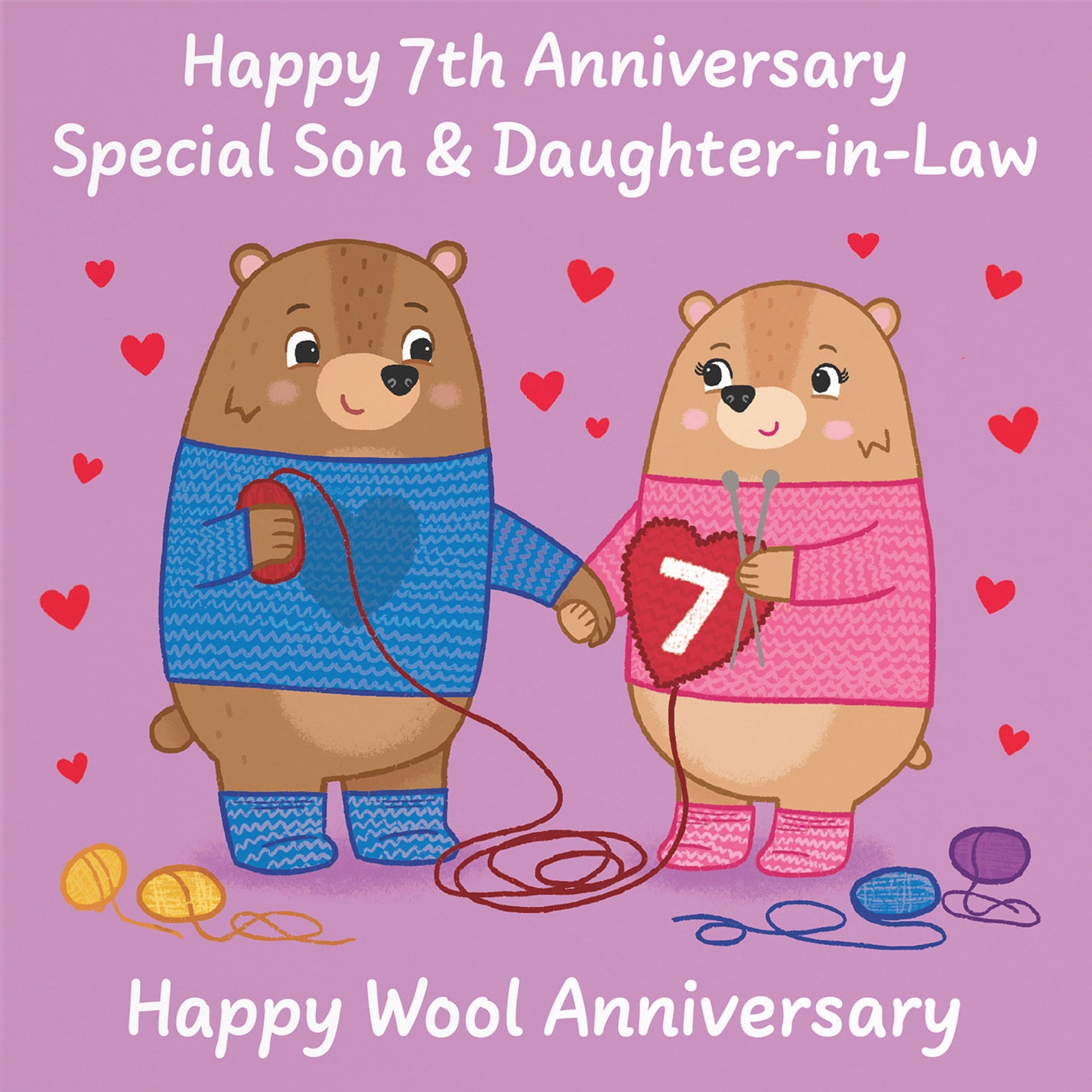 7th Son And Daughter In Law Anniversary Card Love Story - Default Title (B0DHW9L8TQ)