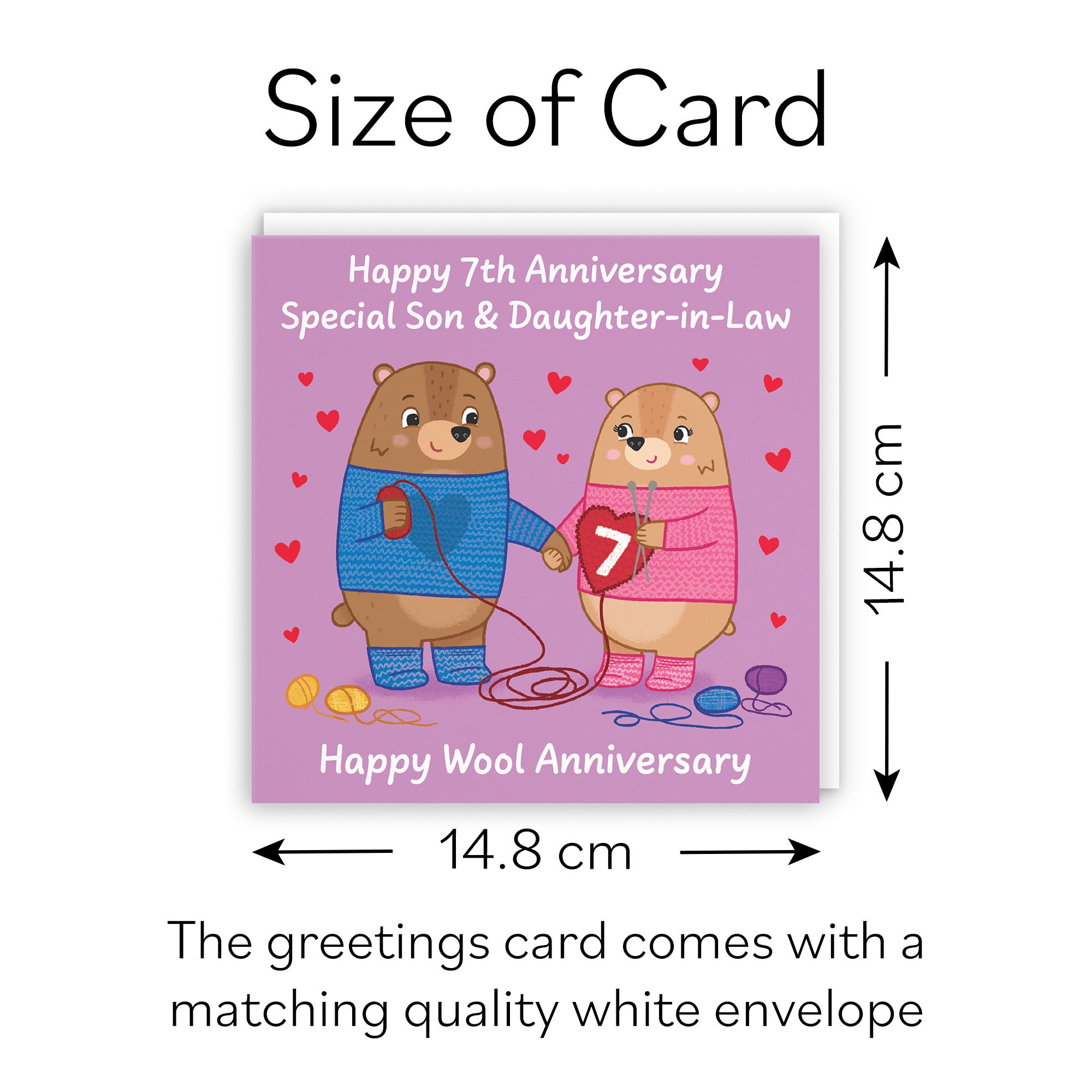 7th Son And Daughter In Law Anniversary Card Love Story - Default Title (B0DHW9L8TQ)