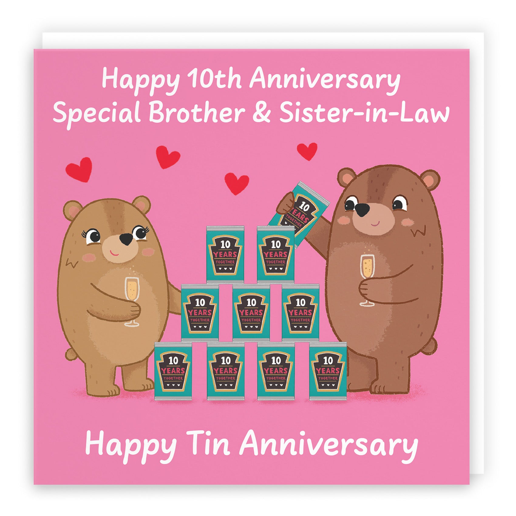 10th Brother And Sister In Law Anniversary Card Love Story - Default Title (B0DHW9L8TW)