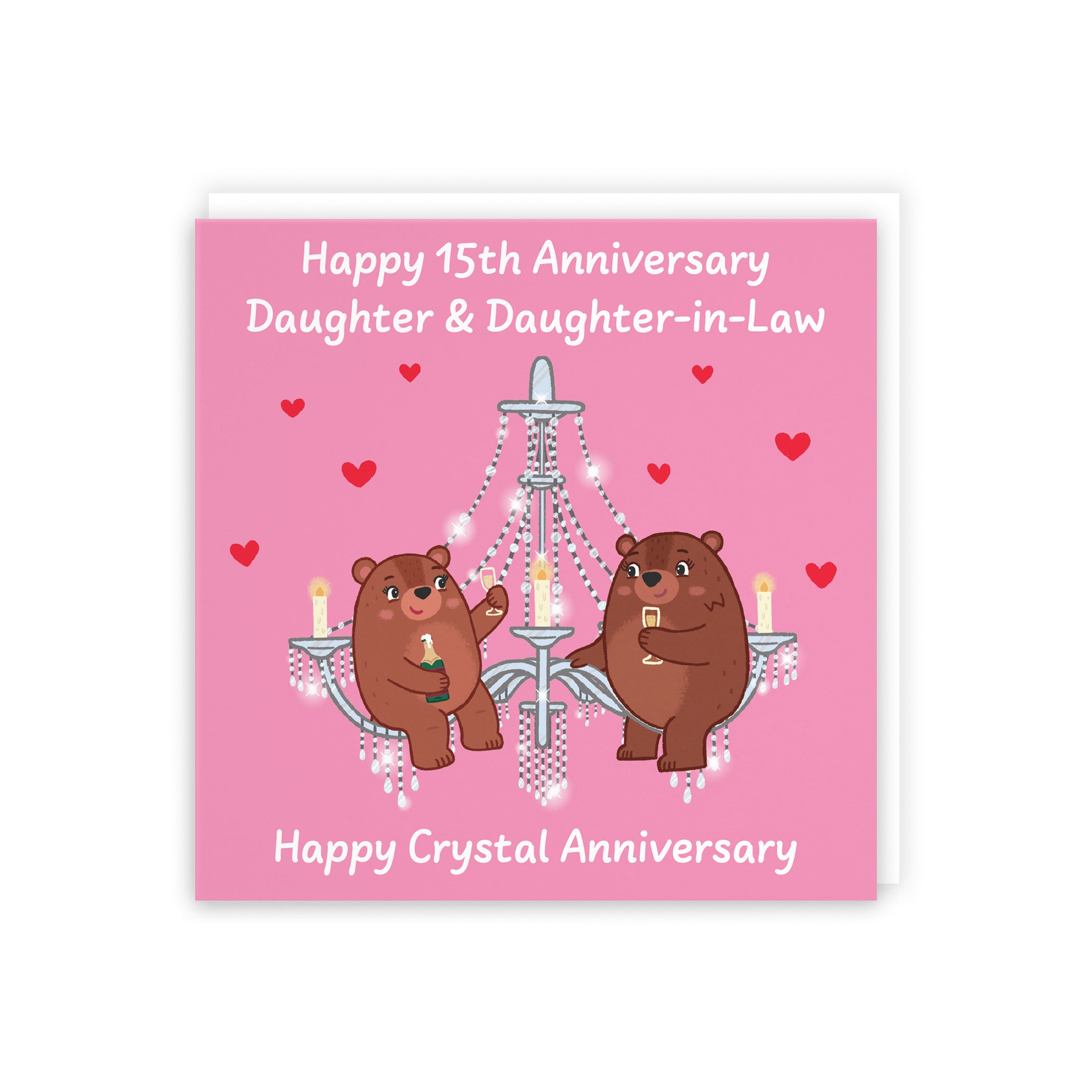 15th Daughter And Daughter In Law Anniversary Card Love Story - Default Title (B0DHW9N3YZ)