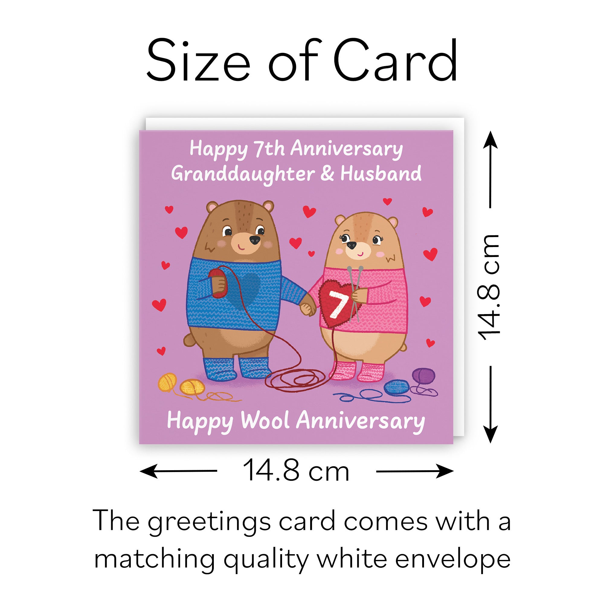 7th Granddaughter And Husband Anniversary Card Love Story - Default Title (B0DHW9NL8X)