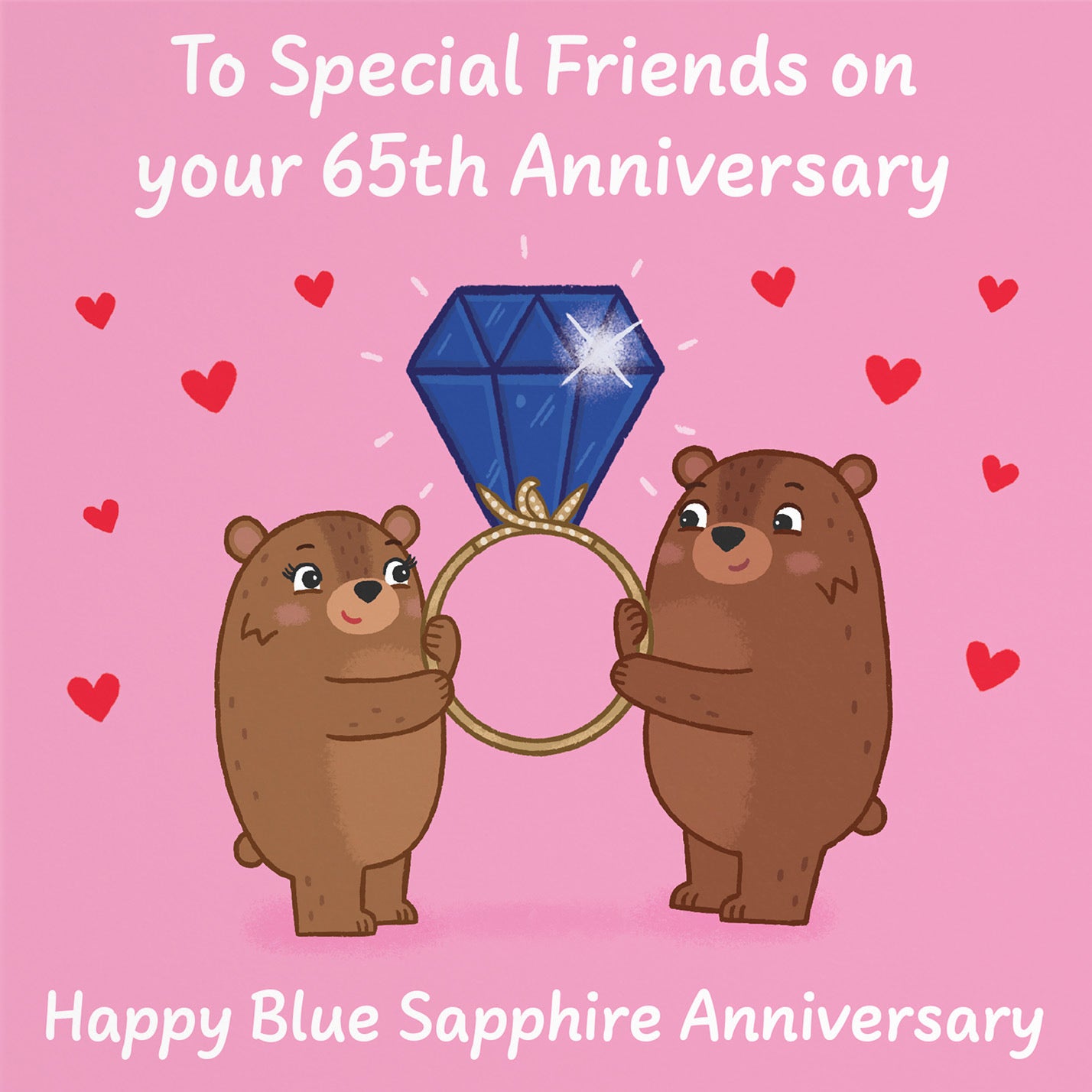 65th Special Friends Anniversary Card Love Story - Default Title (B0DHW9P1W5)