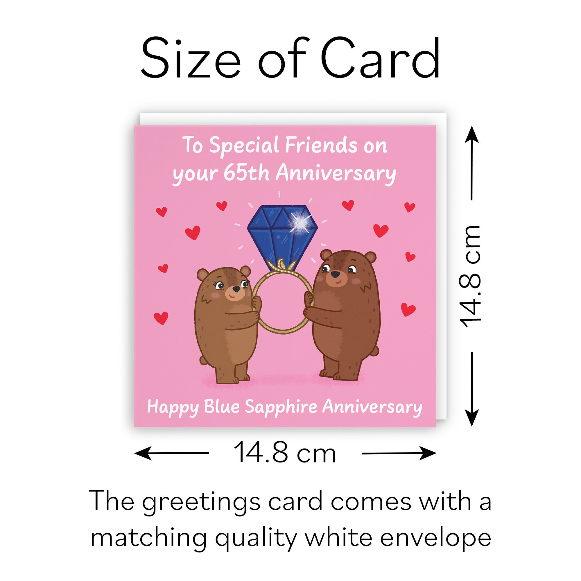 65th Special Friends Anniversary Card Love Story - Default Title (B0DHW9P1W5)