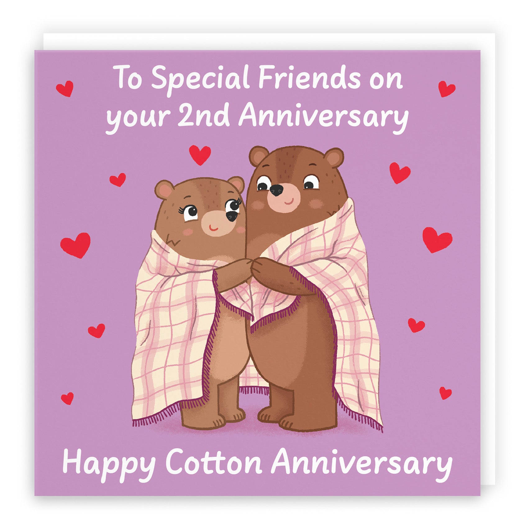 2nd Special Friends Anniversary Card Love Story - Default Title (B0DHW9PTWM)