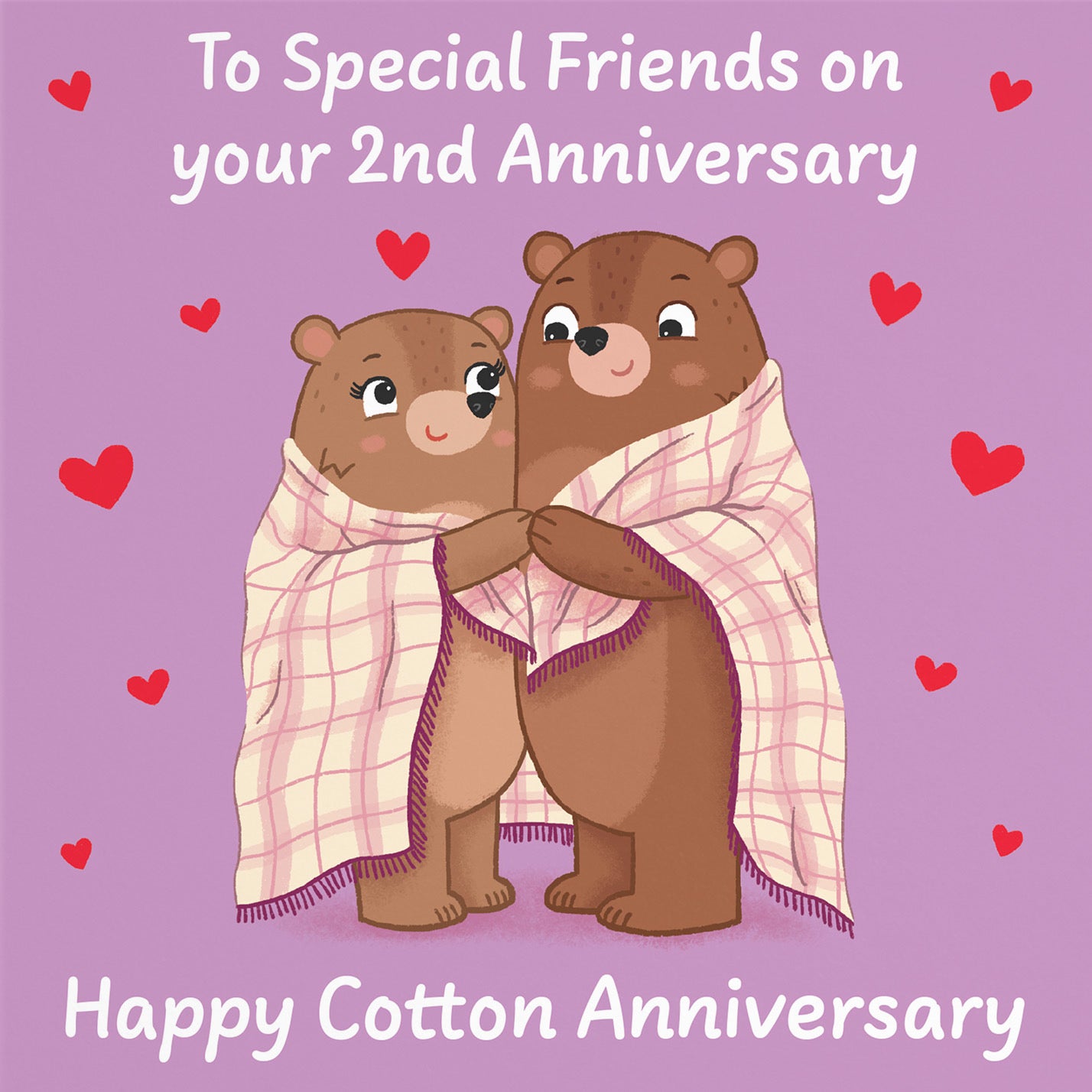 2nd Special Friends Anniversary Card Love Story - Default Title (B0DHW9PTWM)