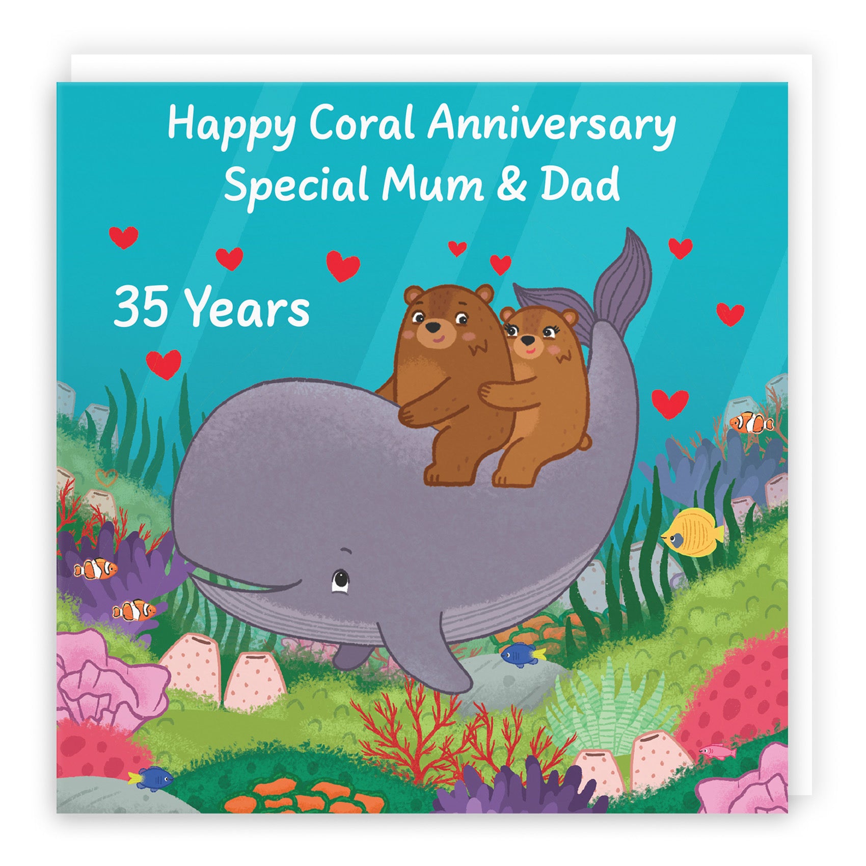 35th Mum And Dad Anniversary Card Love Story - Default Title (B0DHW9Q4QR)