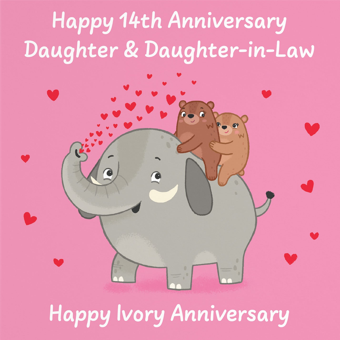 14th Daughter And Daughter In Law Anniversary Card Love Story - Default Title (B0DHW9Q4QX)