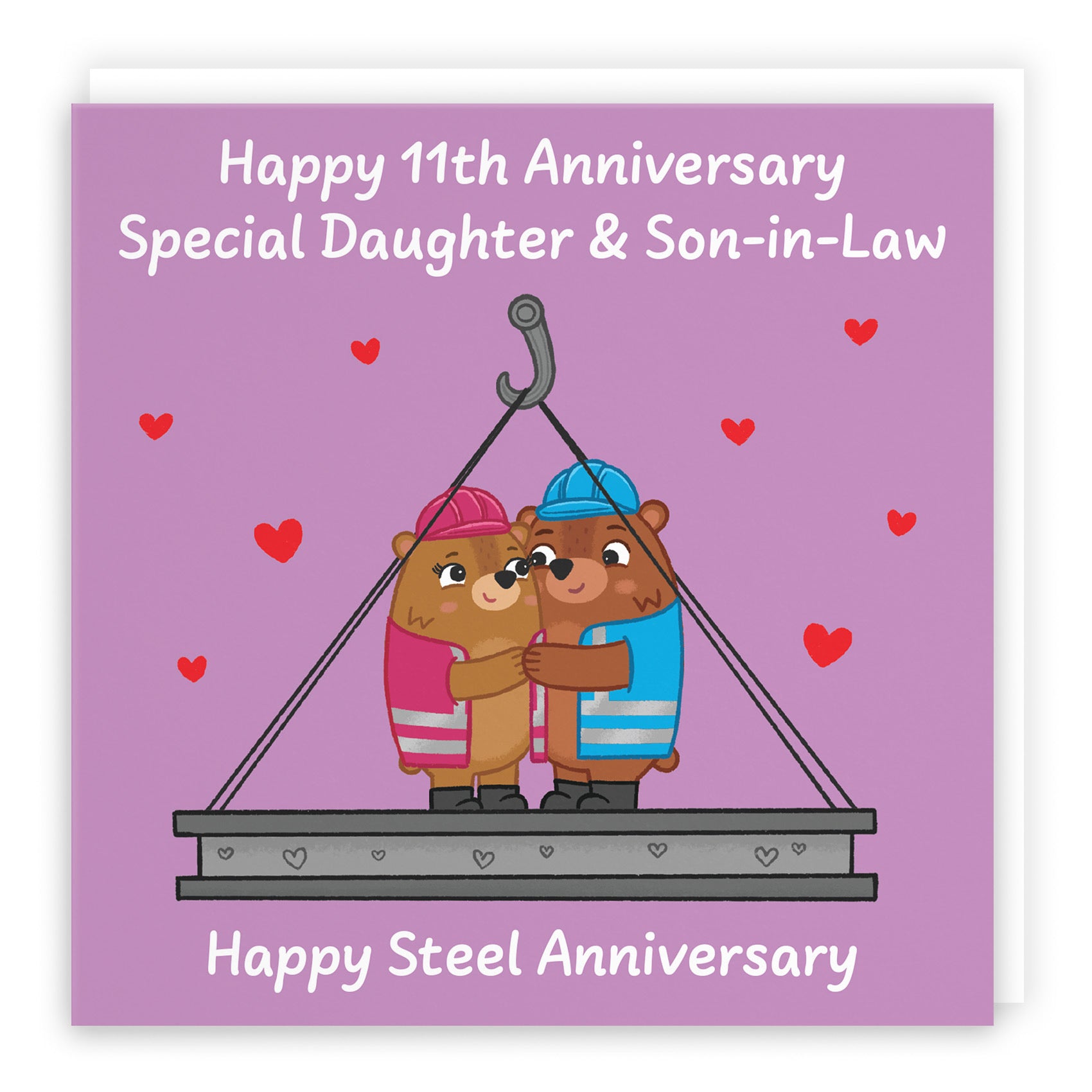 11th Daughter And Son In Law Anniversary Card Love Story - Default Title (B0DHW9Q6DR)