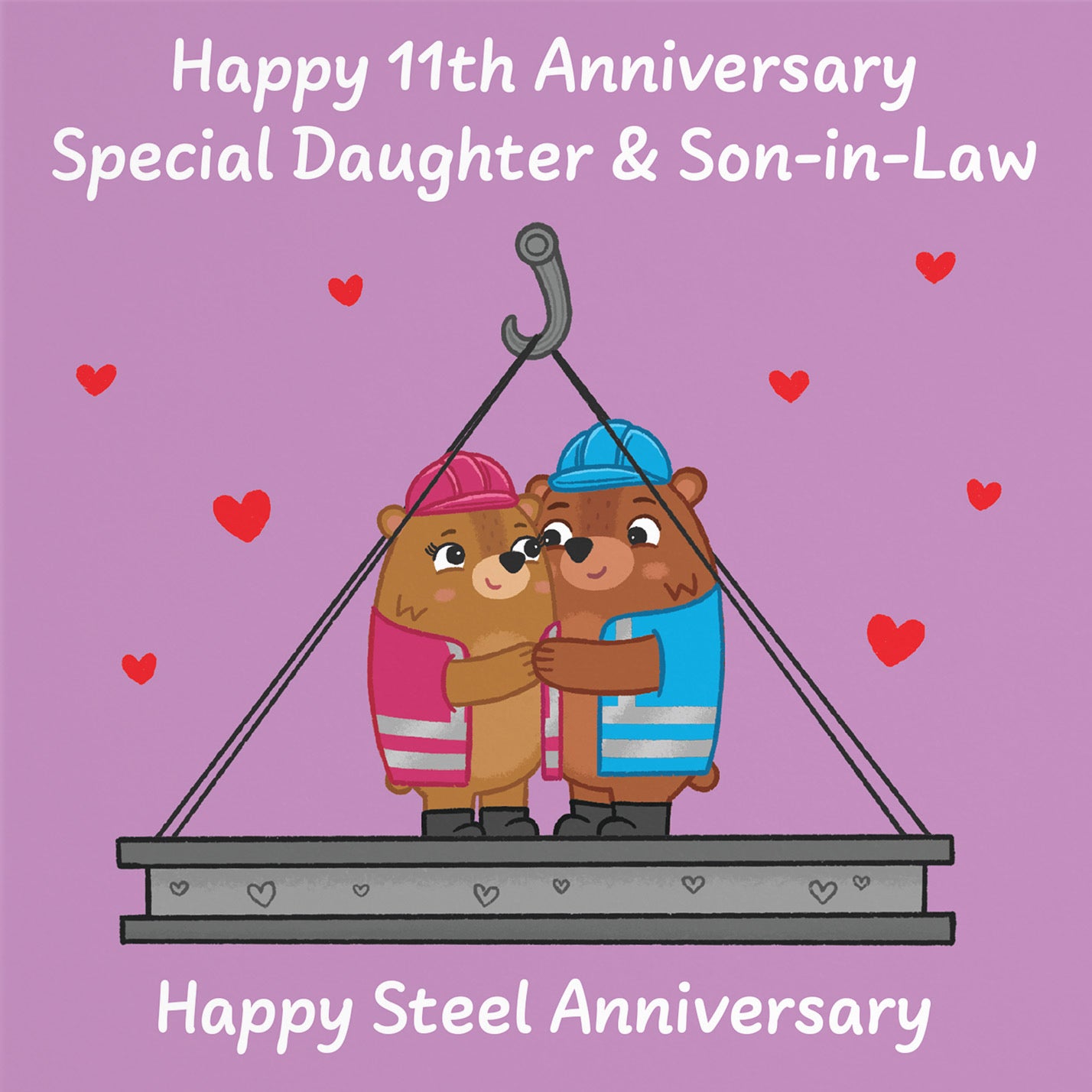 11th Daughter And Son In Law Anniversary Card Love Story - Default Title (B0DHW9Q6DR)