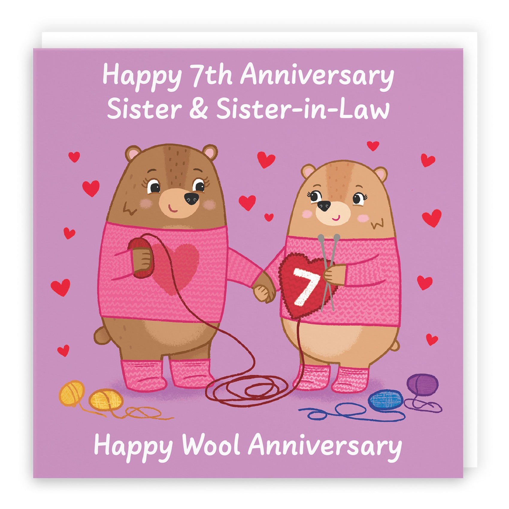 7th Sister And Sister In Law Anniversary Card Love Story - Default Title (B0DHW9QC4V)