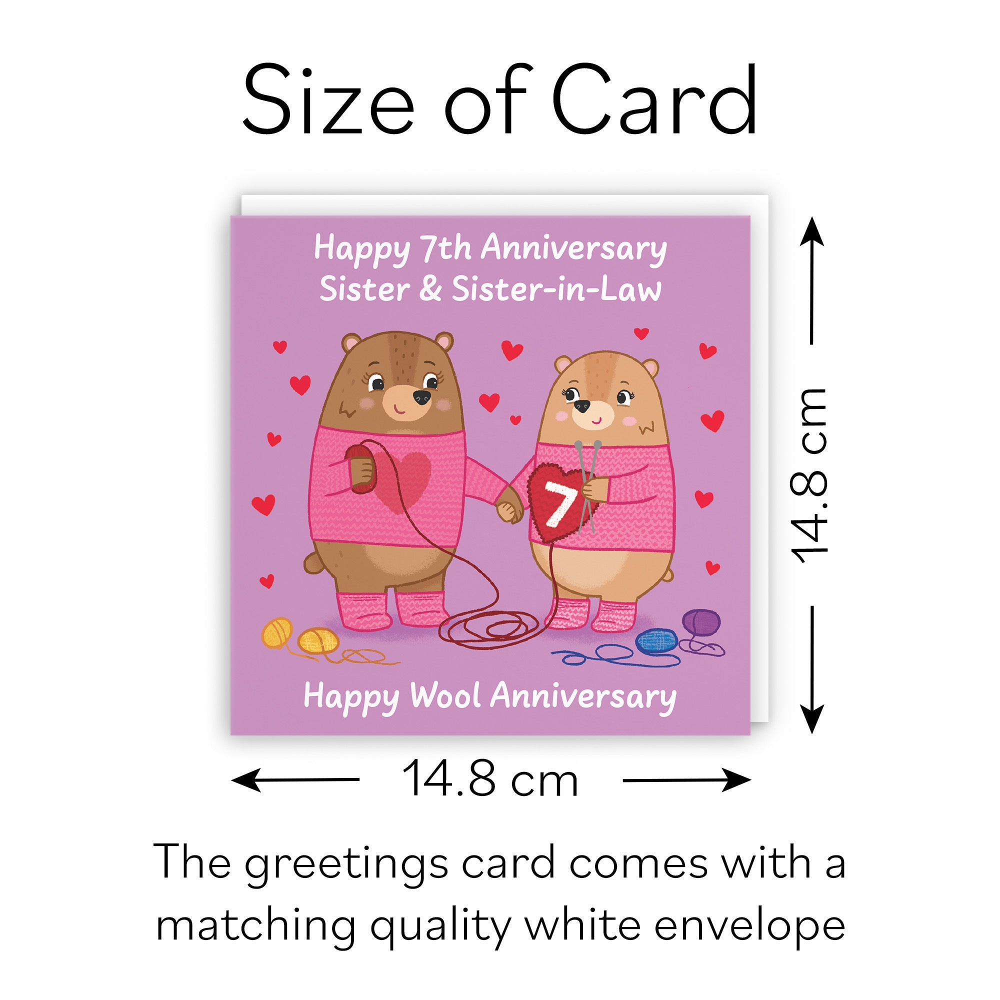 7th Sister And Sister In Law Anniversary Card Love Story - Default Title (B0DHW9QC4V)