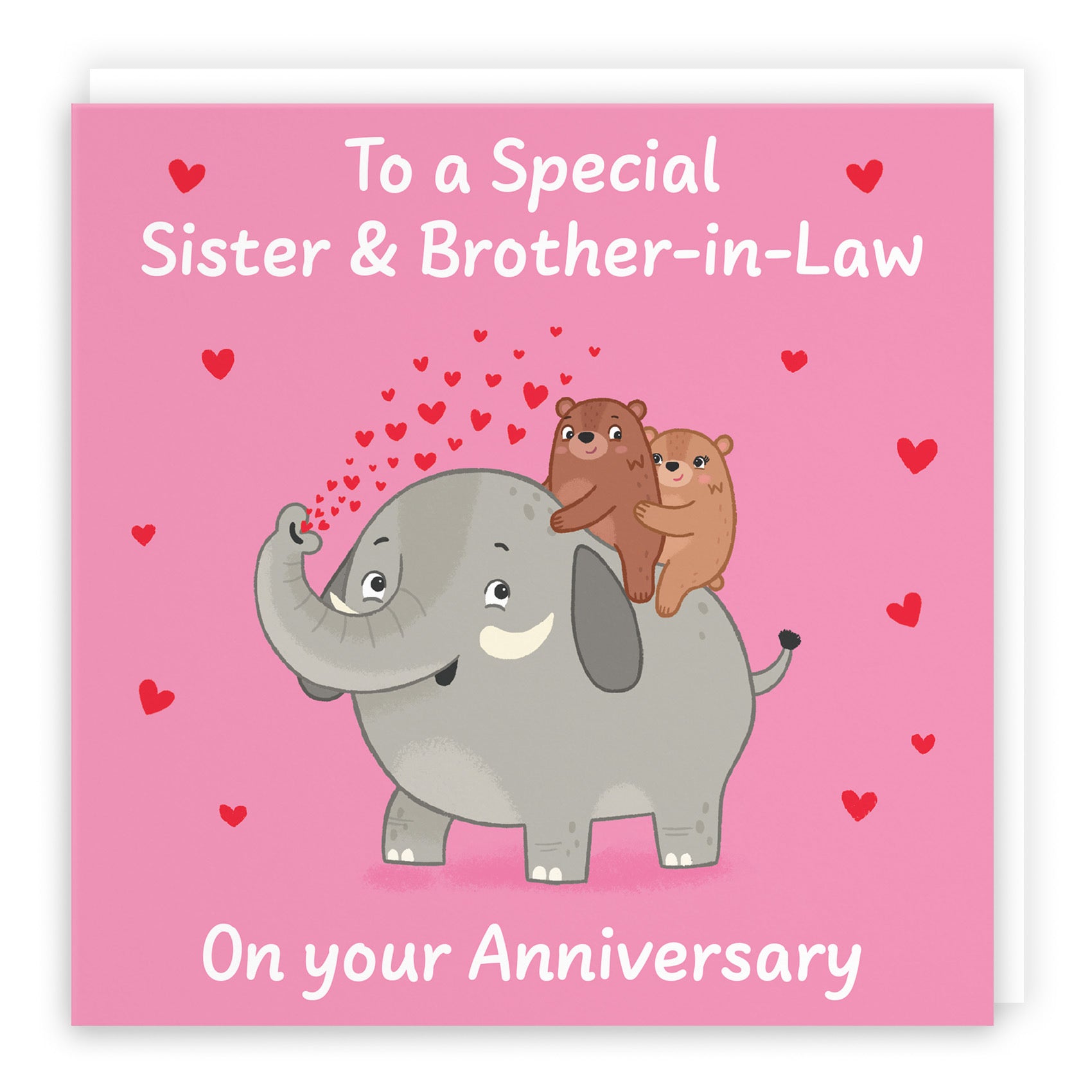 Sister And Brother In Law Anniversary Card Elephant Love Story - Default Title (B0DHW9QLYL)