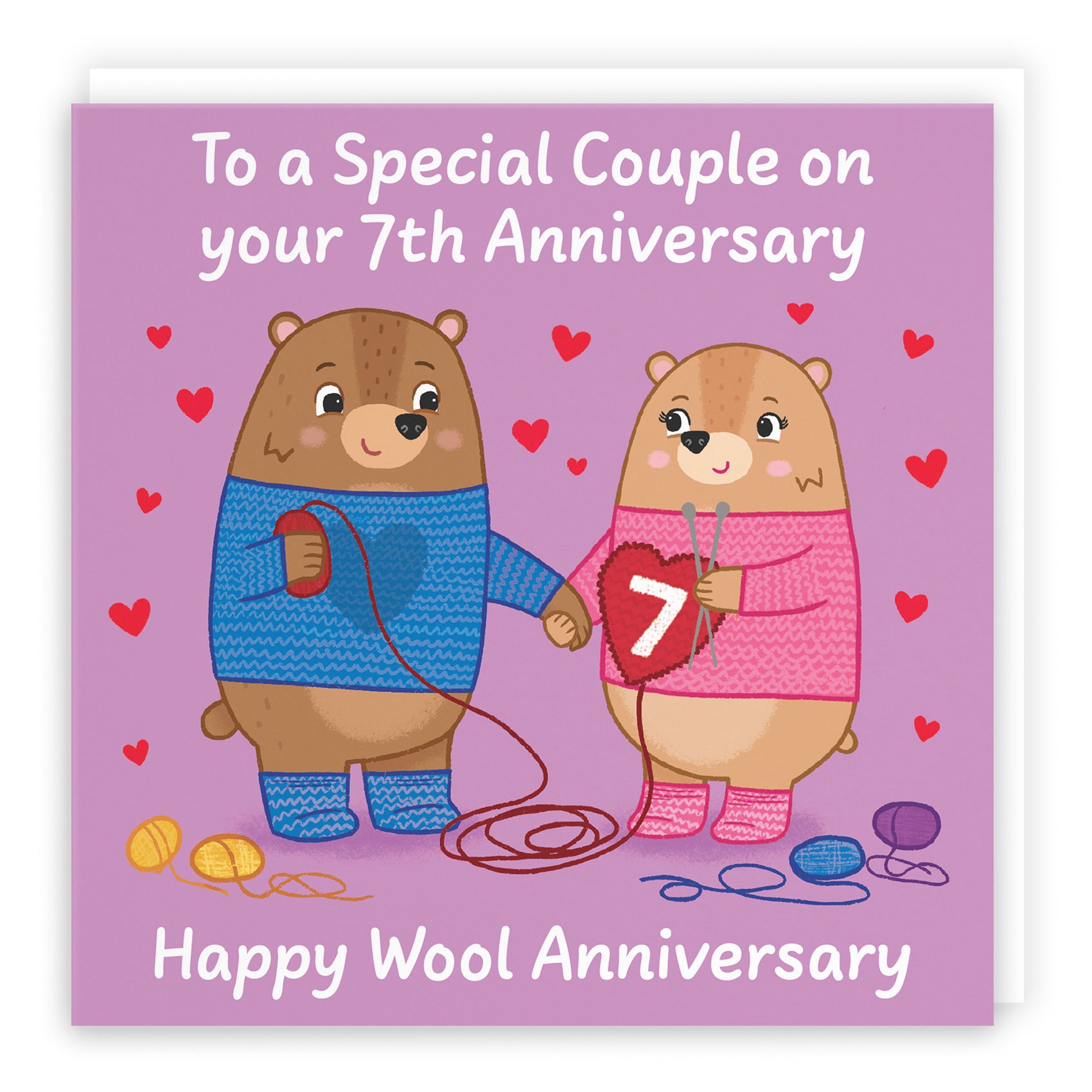 7th Couple Anniversary Card Love Story - Default Title (B0DHW9QYRG)