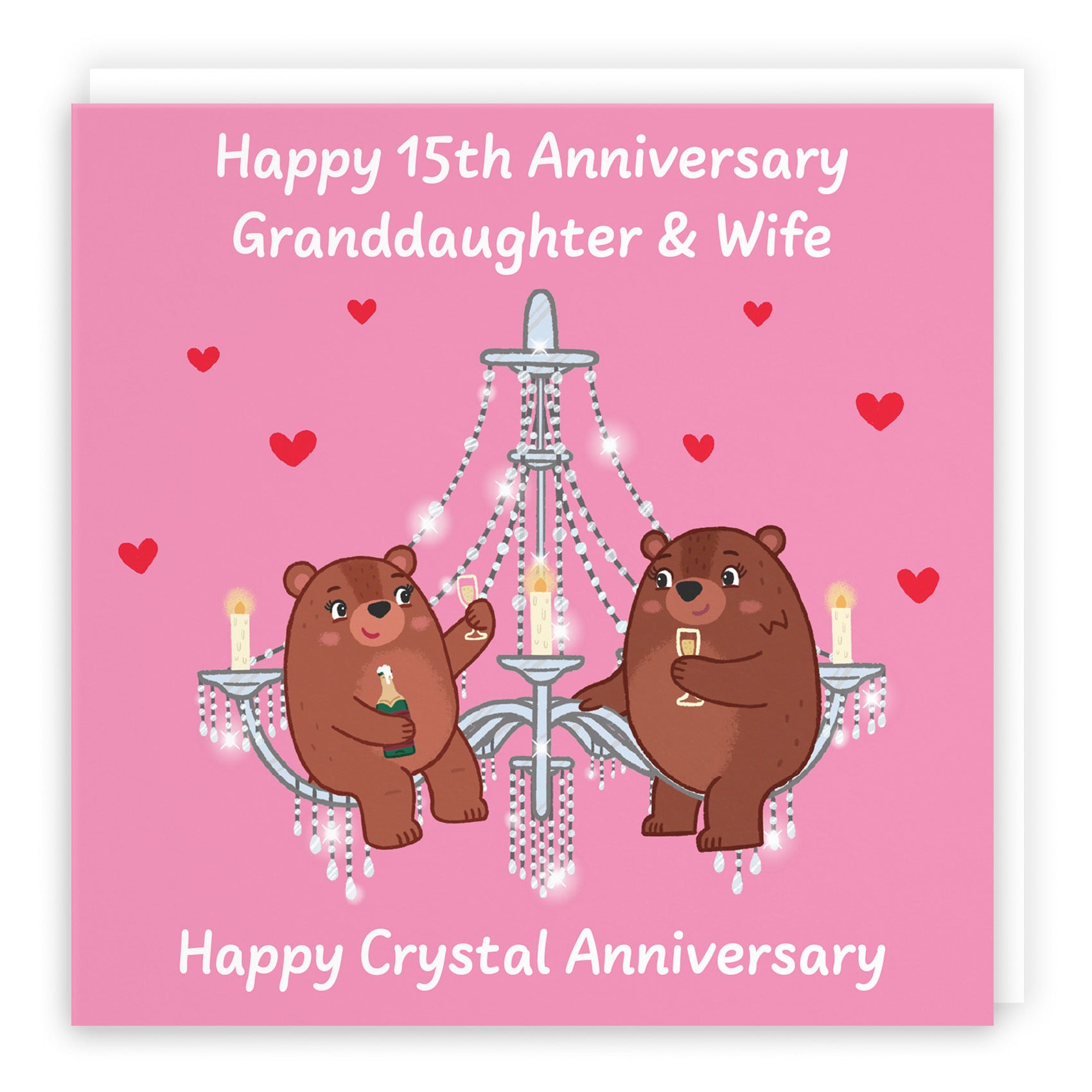 15th Granddaughter And Wife Anniversary Card Love Story - Default Title (B0DHW9QZWB)