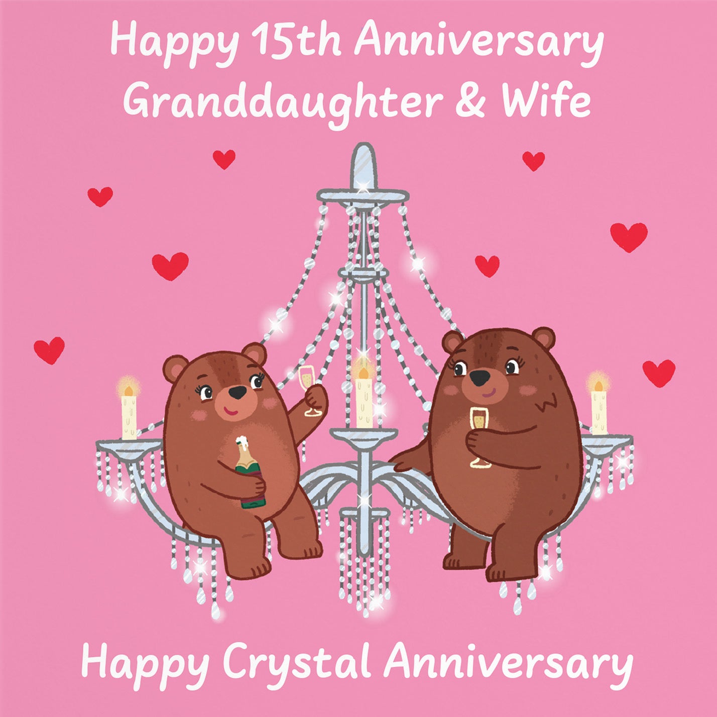 15th Granddaughter And Wife Anniversary Card Love Story - Default Title (B0DHW9QZWB)