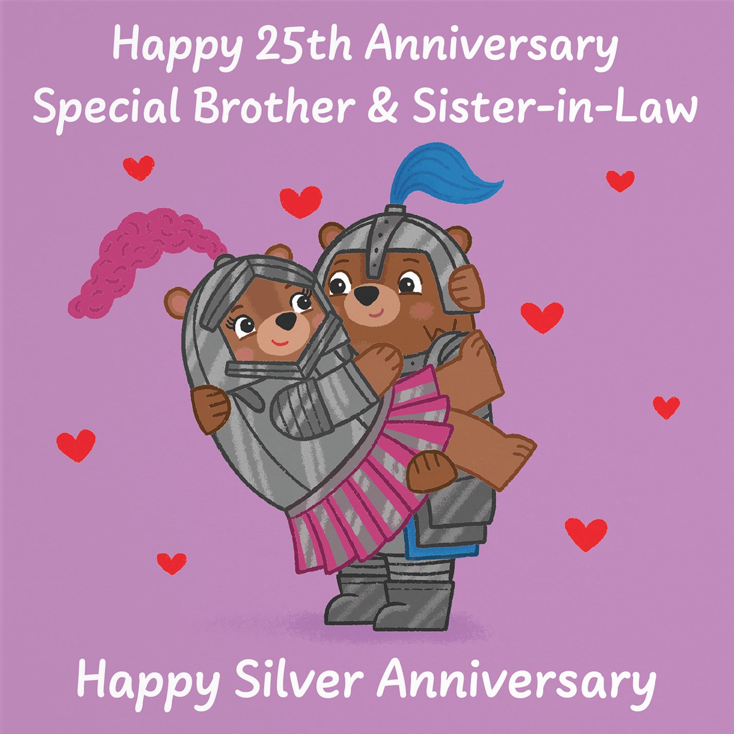 25th Brother And Sister In Law Anniversary Card Love Story - Default Title (B0DHW9R8TR)