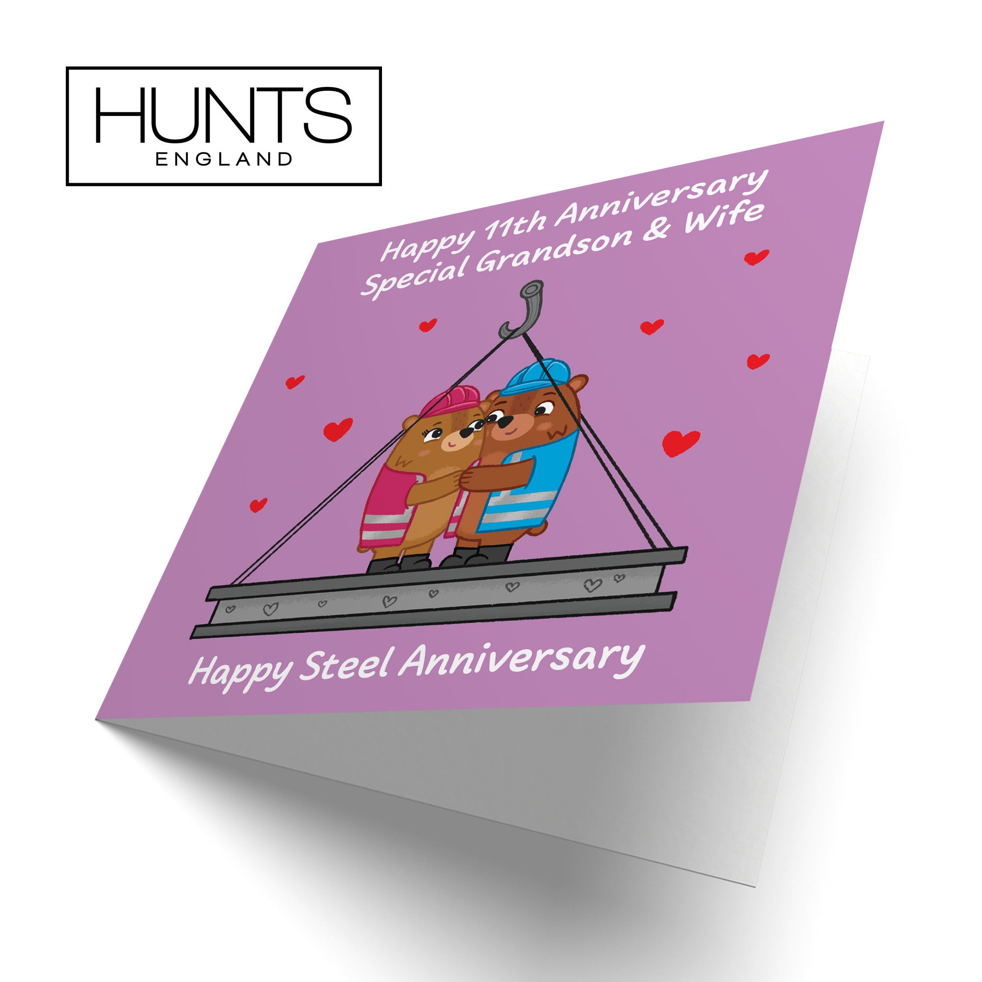 11th Grandson And Wife Anniversary Card Love Story - Default Title (B0DHW9RHPC)